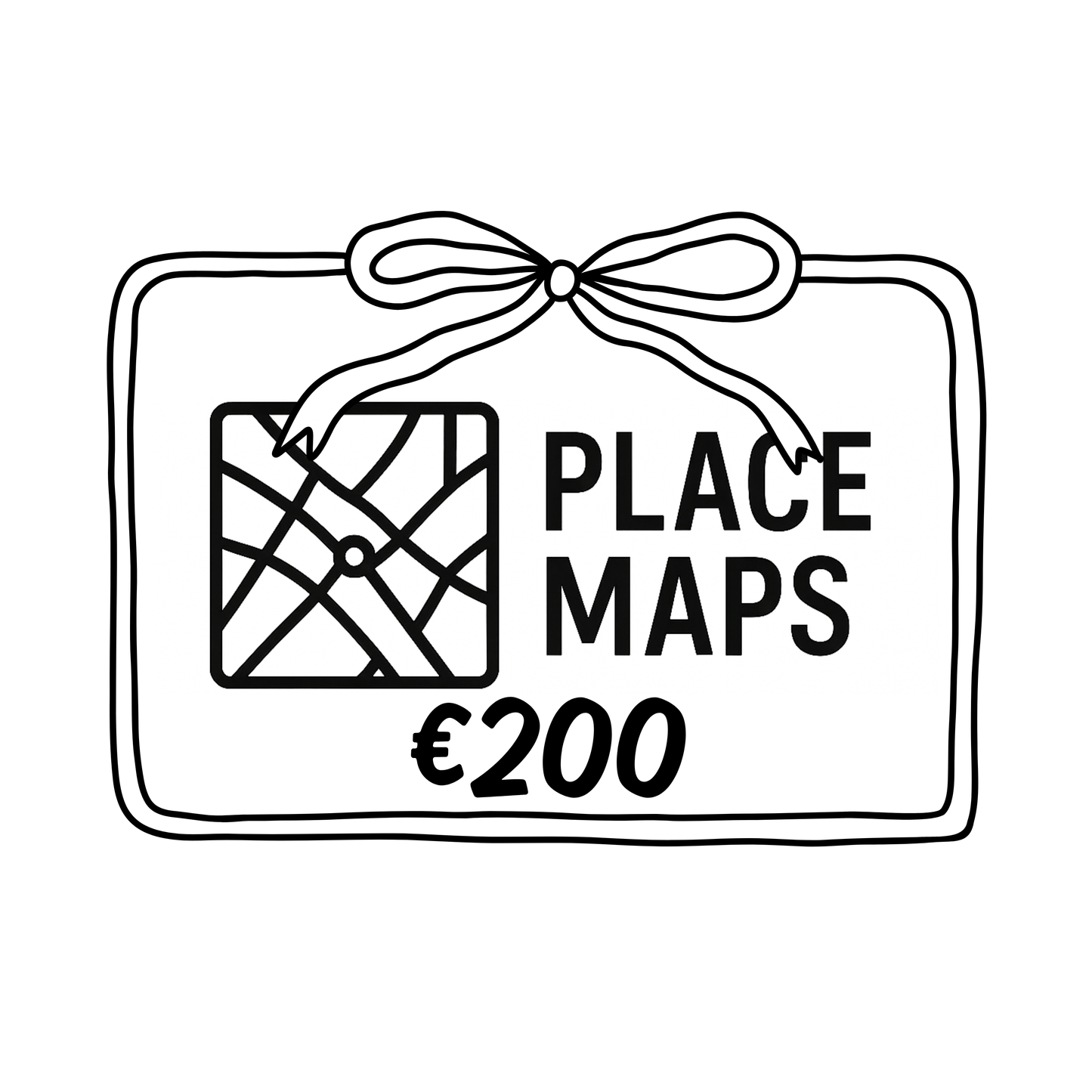 Place Maps Gift Voucher - Digital - Gegraveerde Placemat van allerlei steden- Place Maps