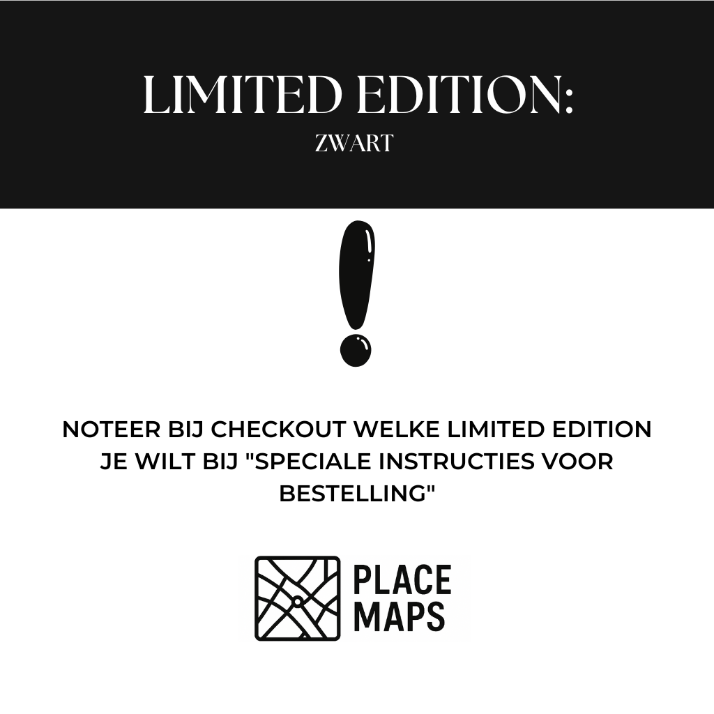 Place Maps Placemat Zwart