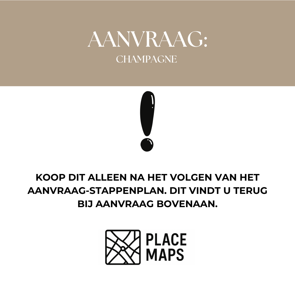 Place Maps Placemat Champagne - Gegraveerde Placemat van allerlei steden- Place Maps