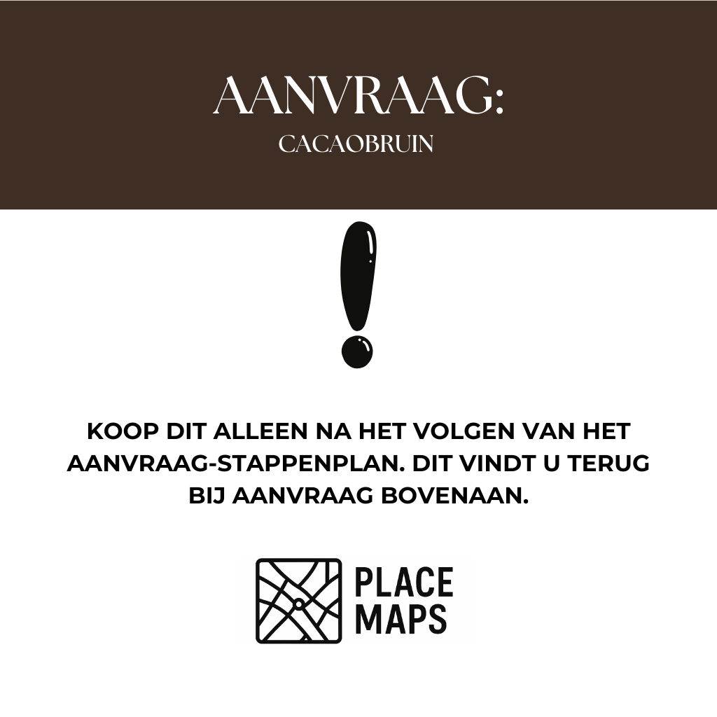 Place Maps Placemat Cacao Brown - Gegraveerde Placemat van allerlei steden- Place Maps