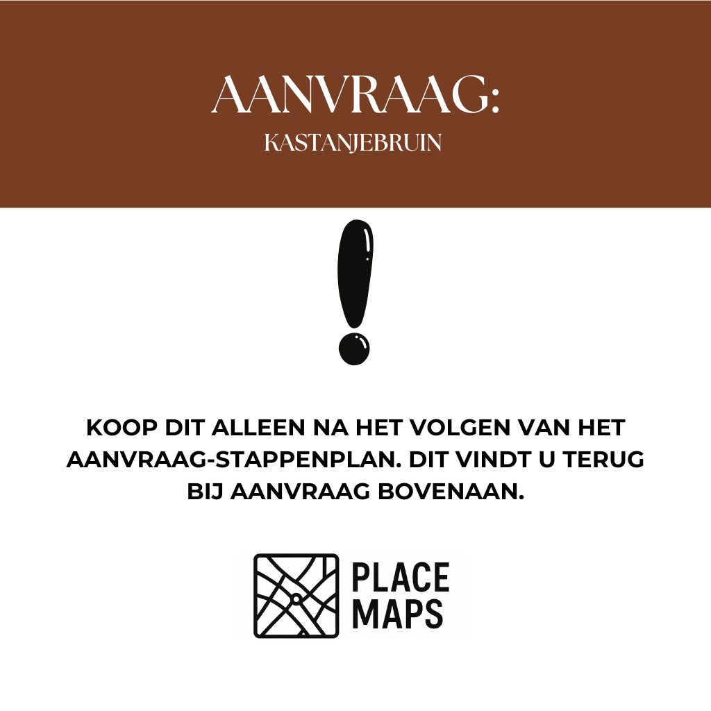 Place Maps Placemat Chestnut Brown - Gegraveerde Placemat van allerlei steden- Place Maps