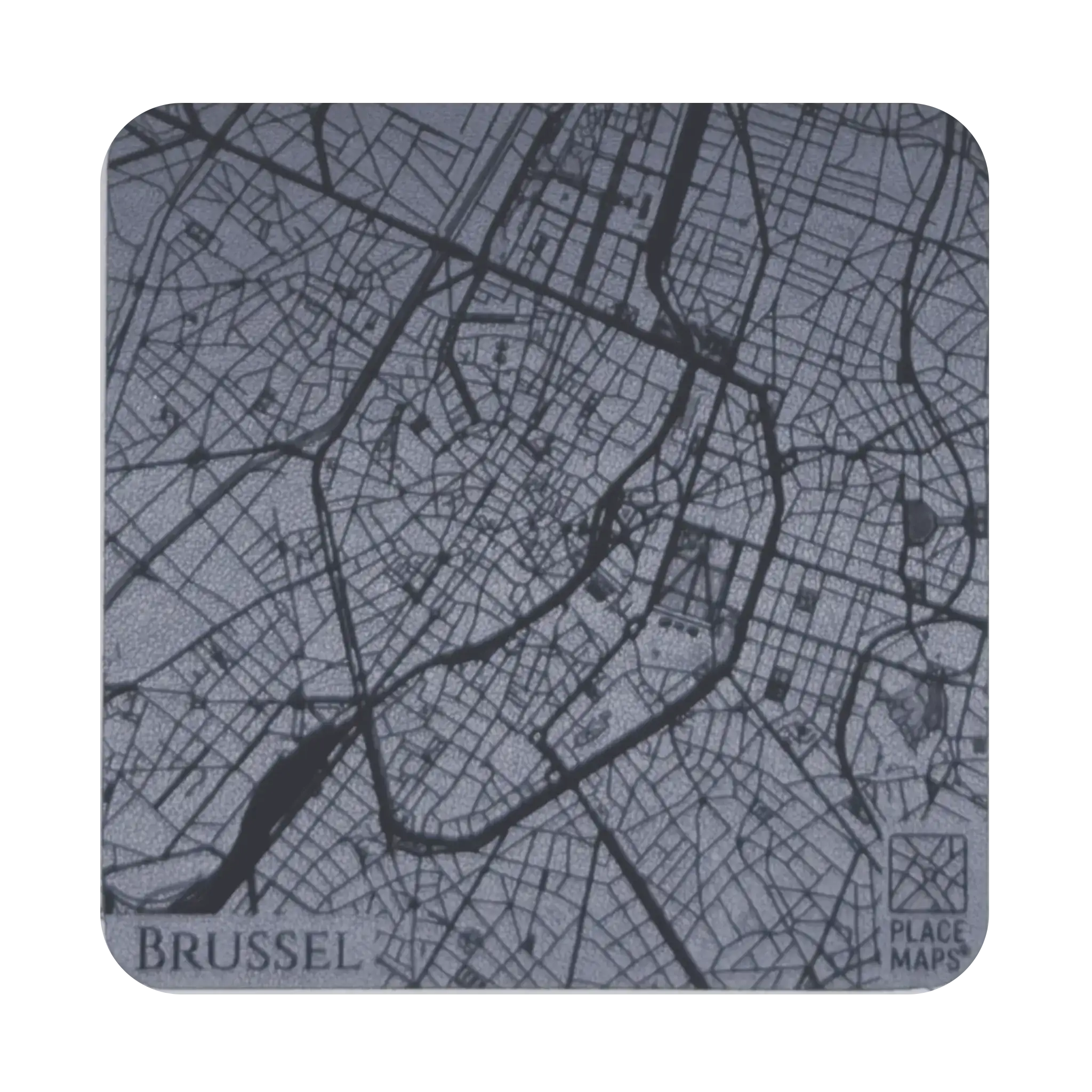 Leren Onderzetter Stadskaart Brussel