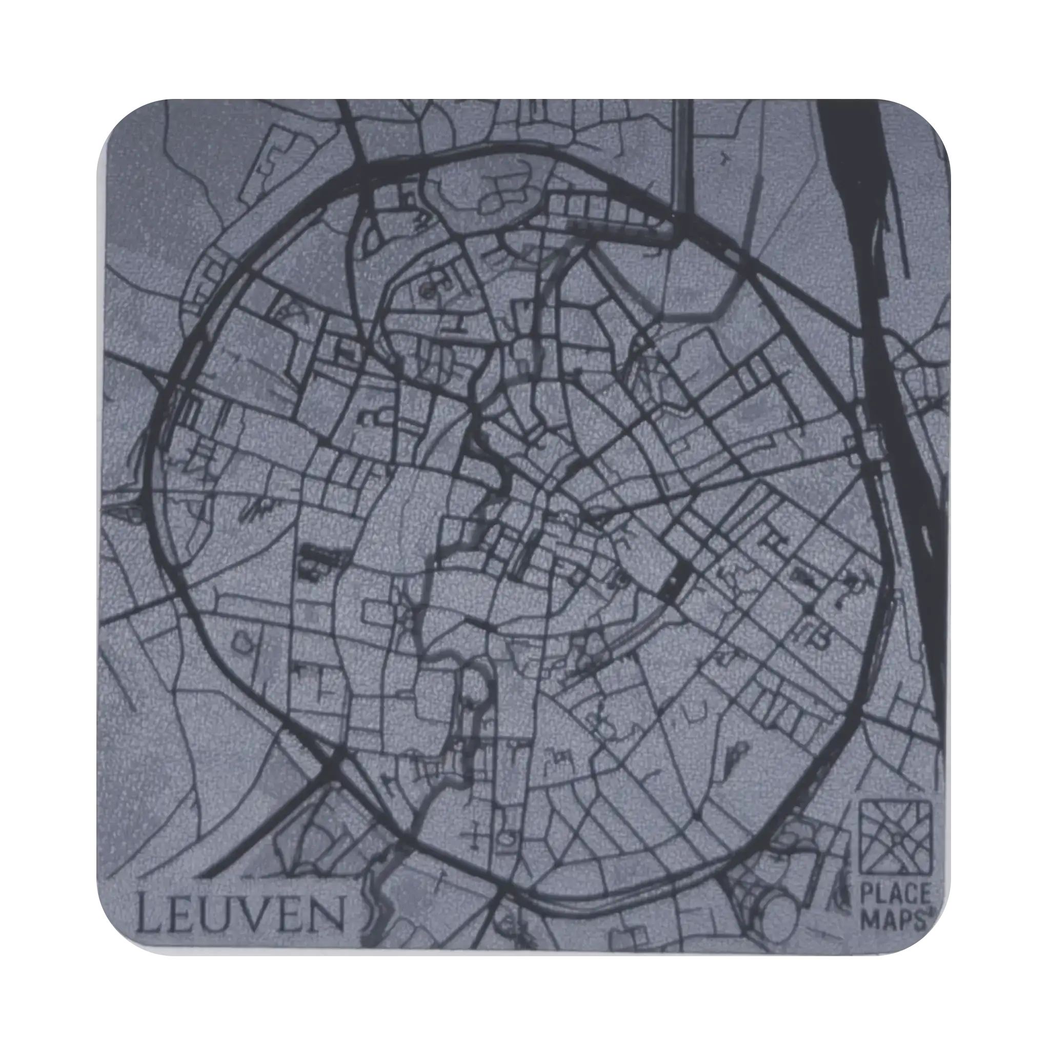 Leren Onderzetter Stadskaart Leuven