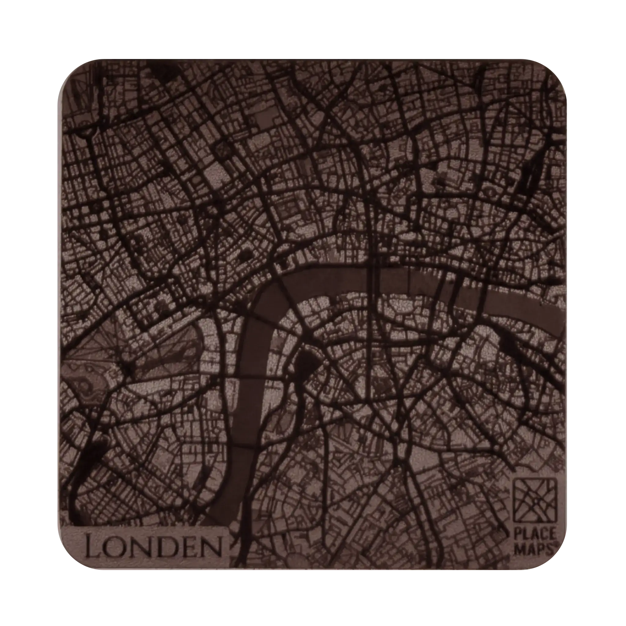 Leren Onderzetter Stadskaart Londen