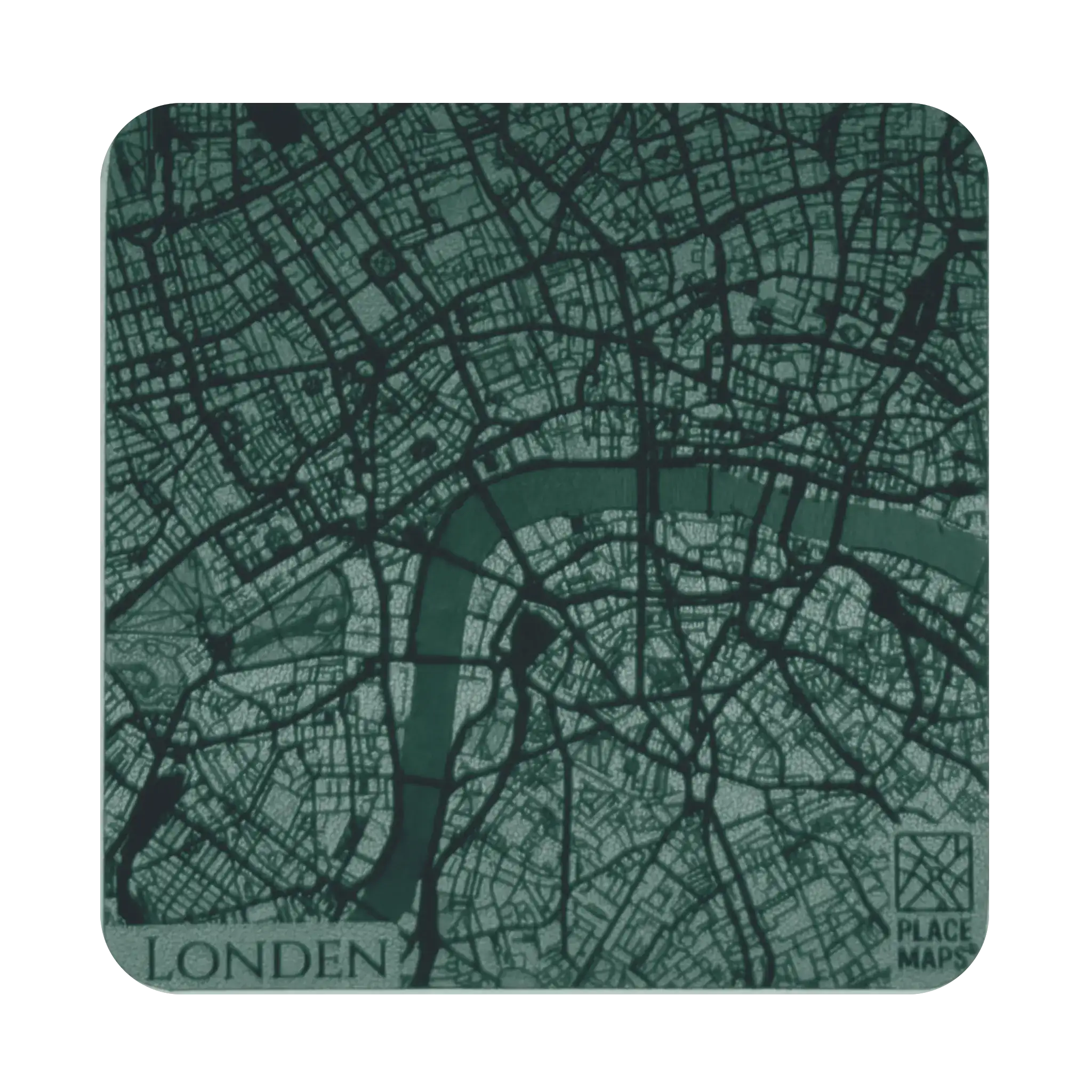Leren Onderzetter Stadskaart Londen