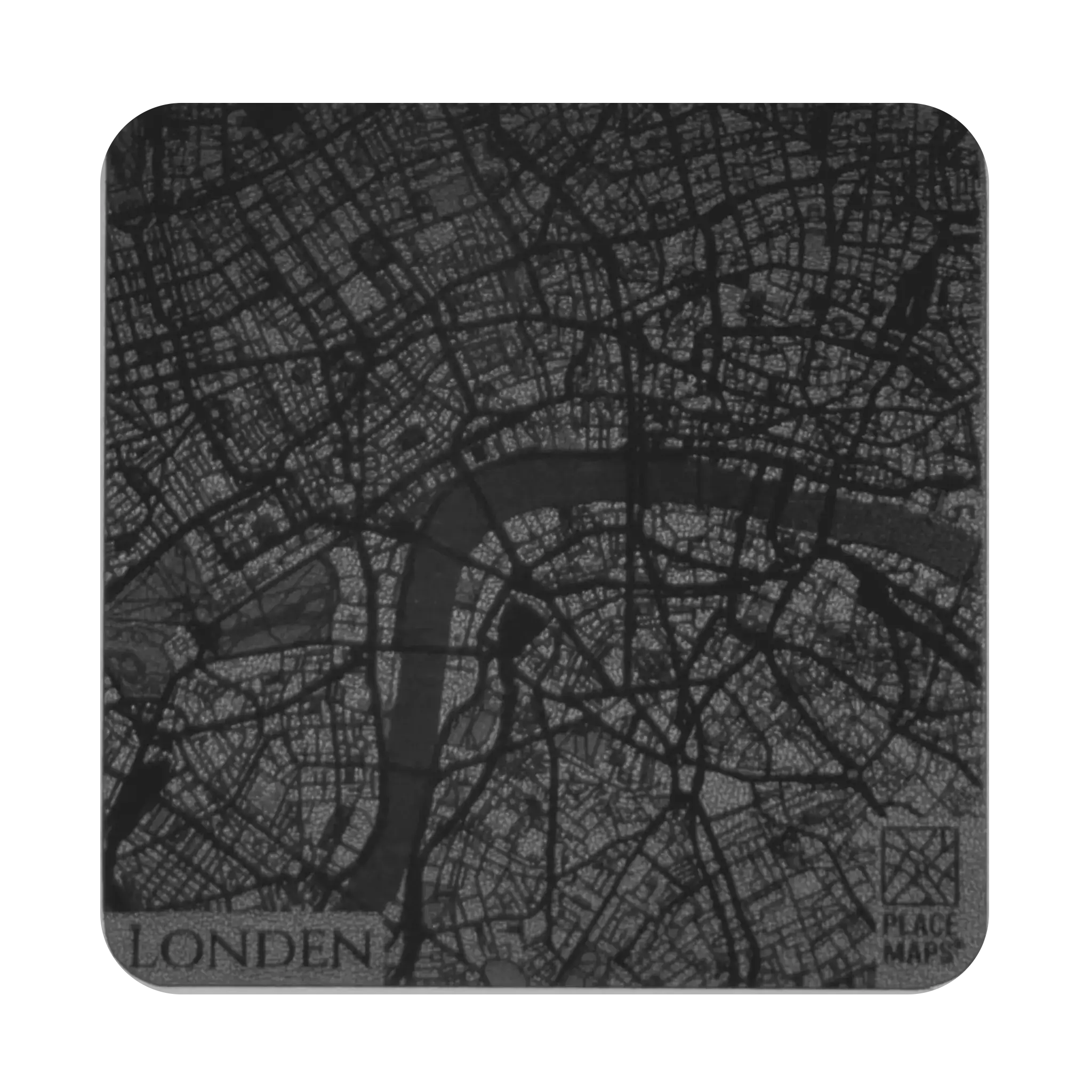 Leren Onderzetter Stadskaart Londen