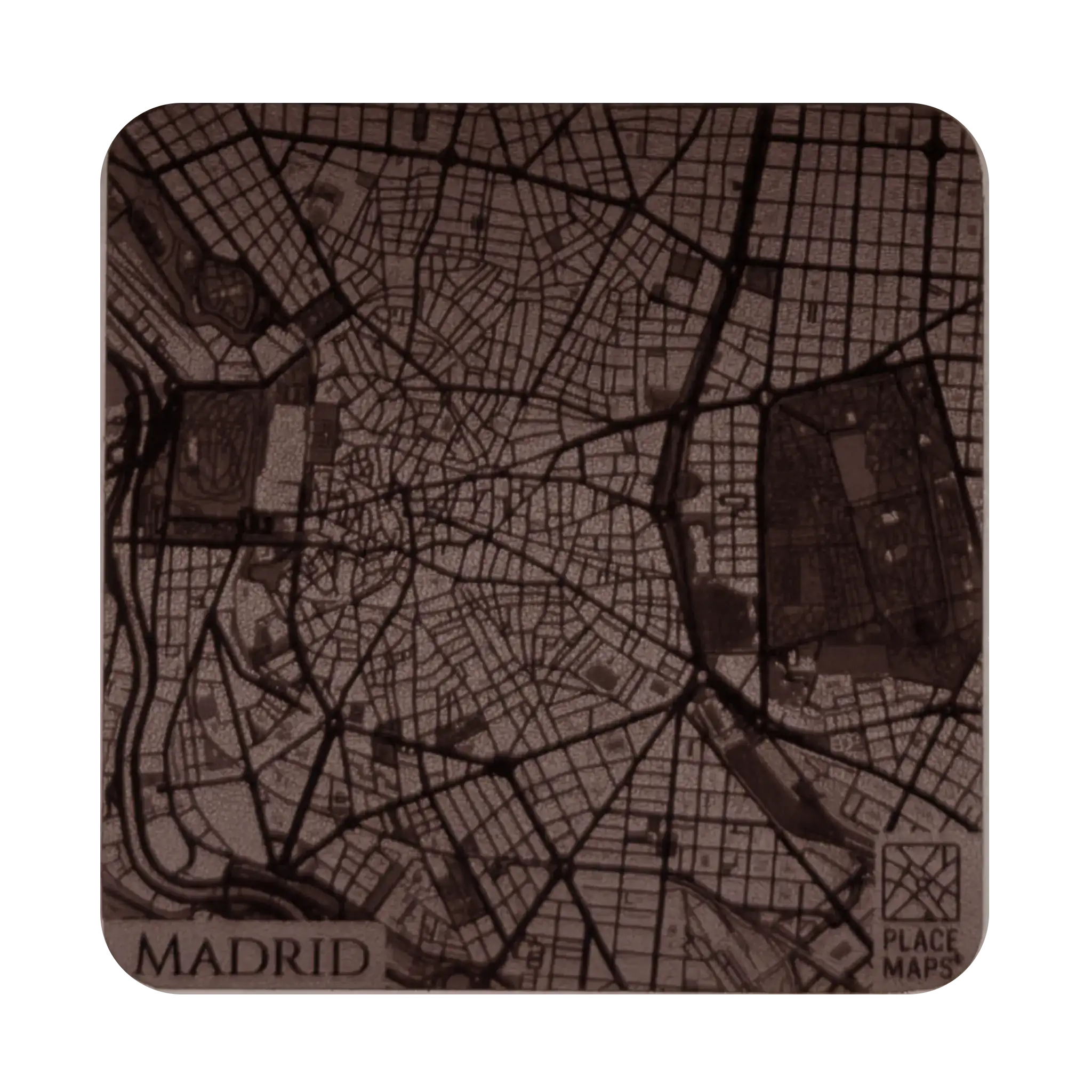 Leren Onderzetter Stadskaart Madrid