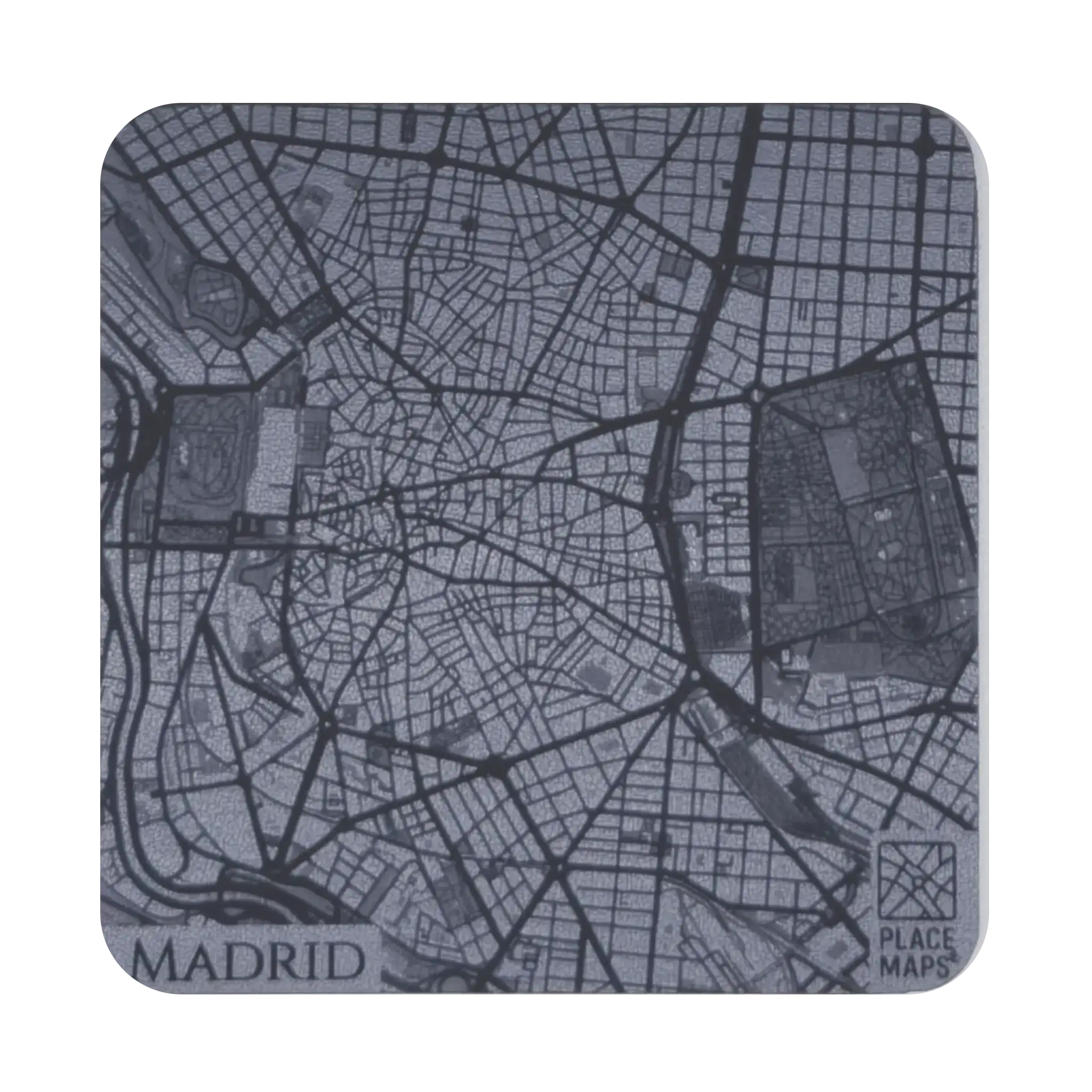 Leren Onderzetter Stadskaart Madrid