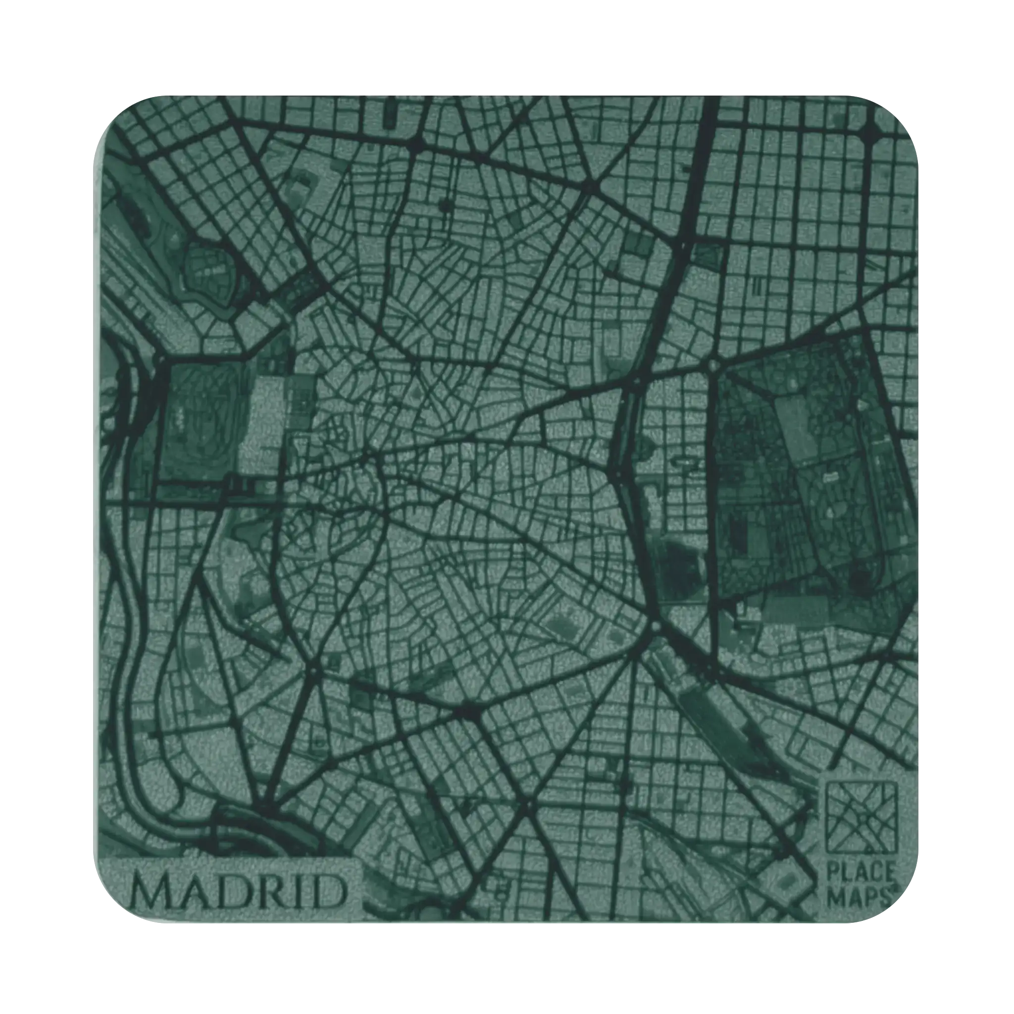 Leren Onderzetter Stadskaart Madrid