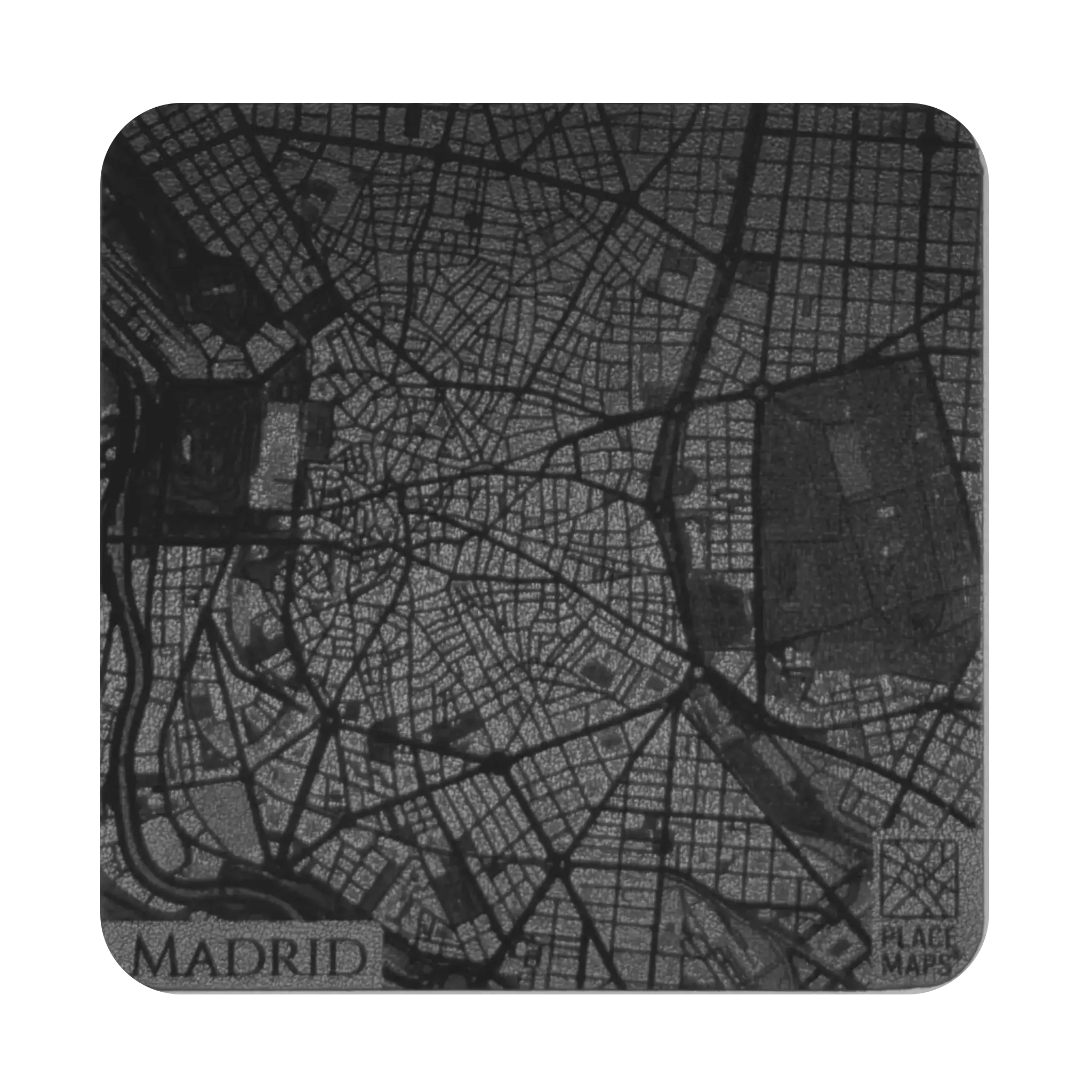 Leren Onderzetter Stadskaart Madrid