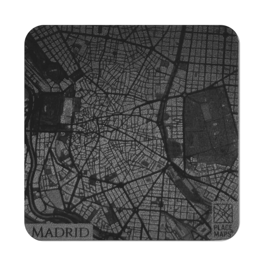 Leren Onderzetter Stadskaart Madrid