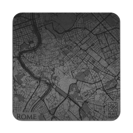 Leren Onderzetter Stadskaart Rome