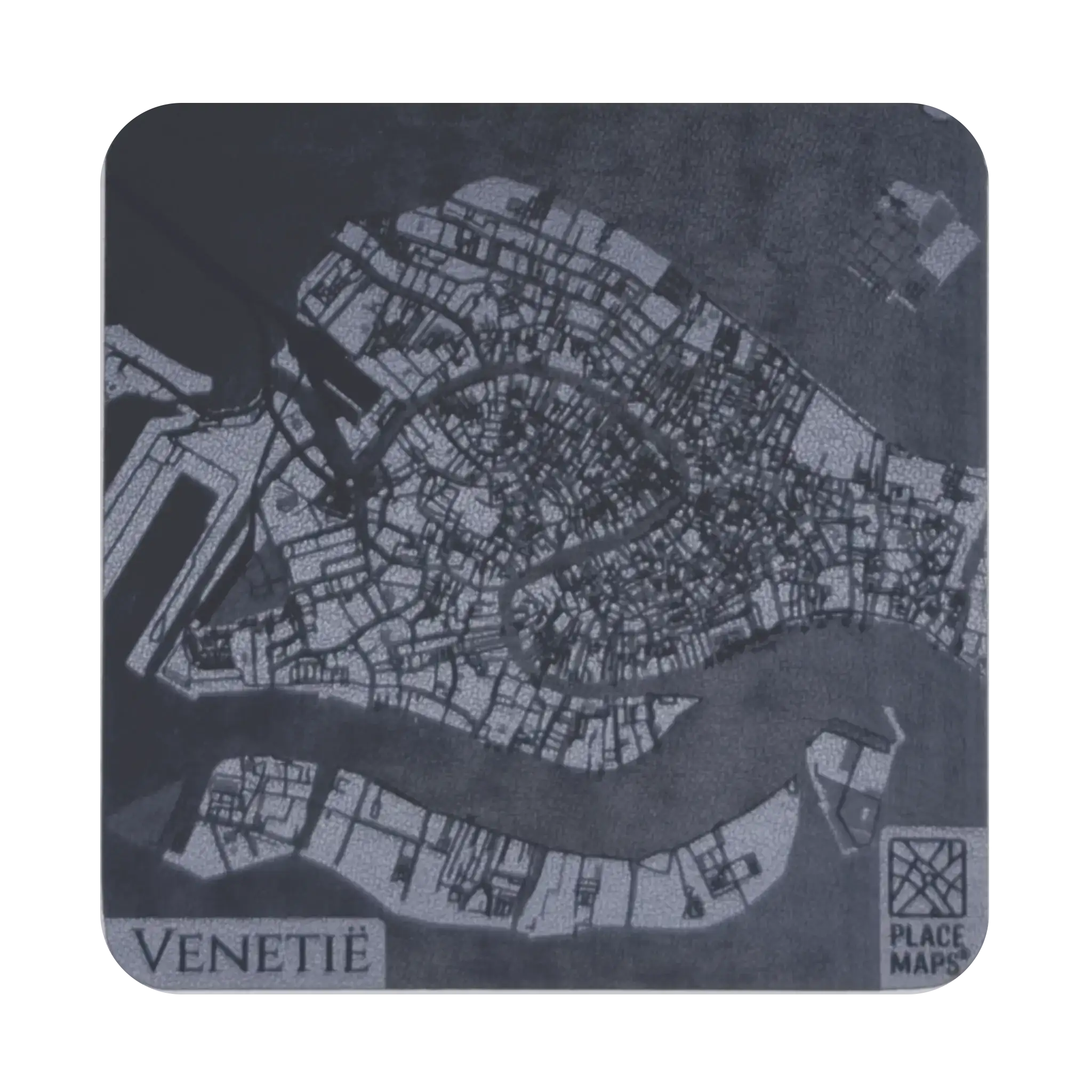Leren Onderzetter Stadskaart Venetië