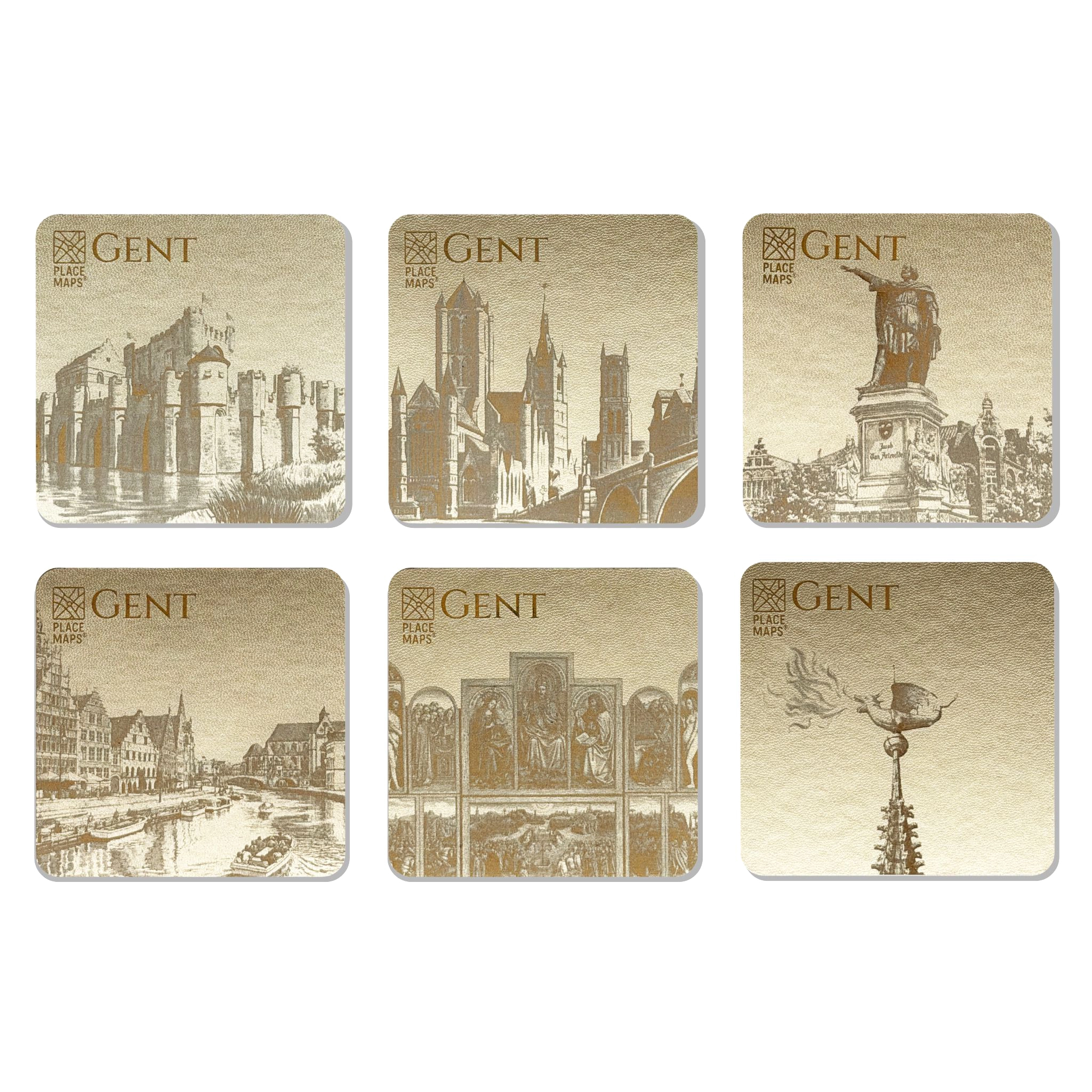 Place Maps Onderzetter Gent Set - Champagne