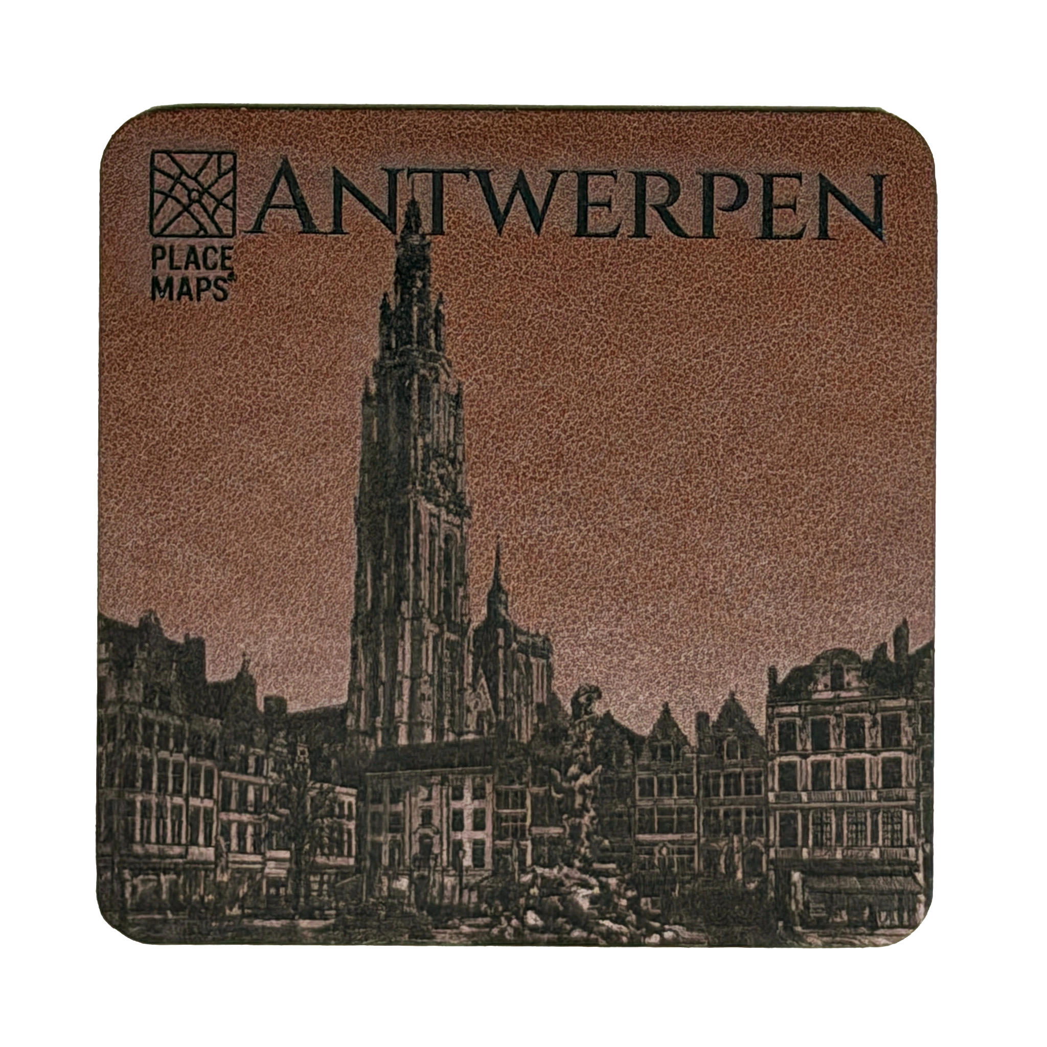 Place Maps Onderzetter Kastanjebruin - Parijs