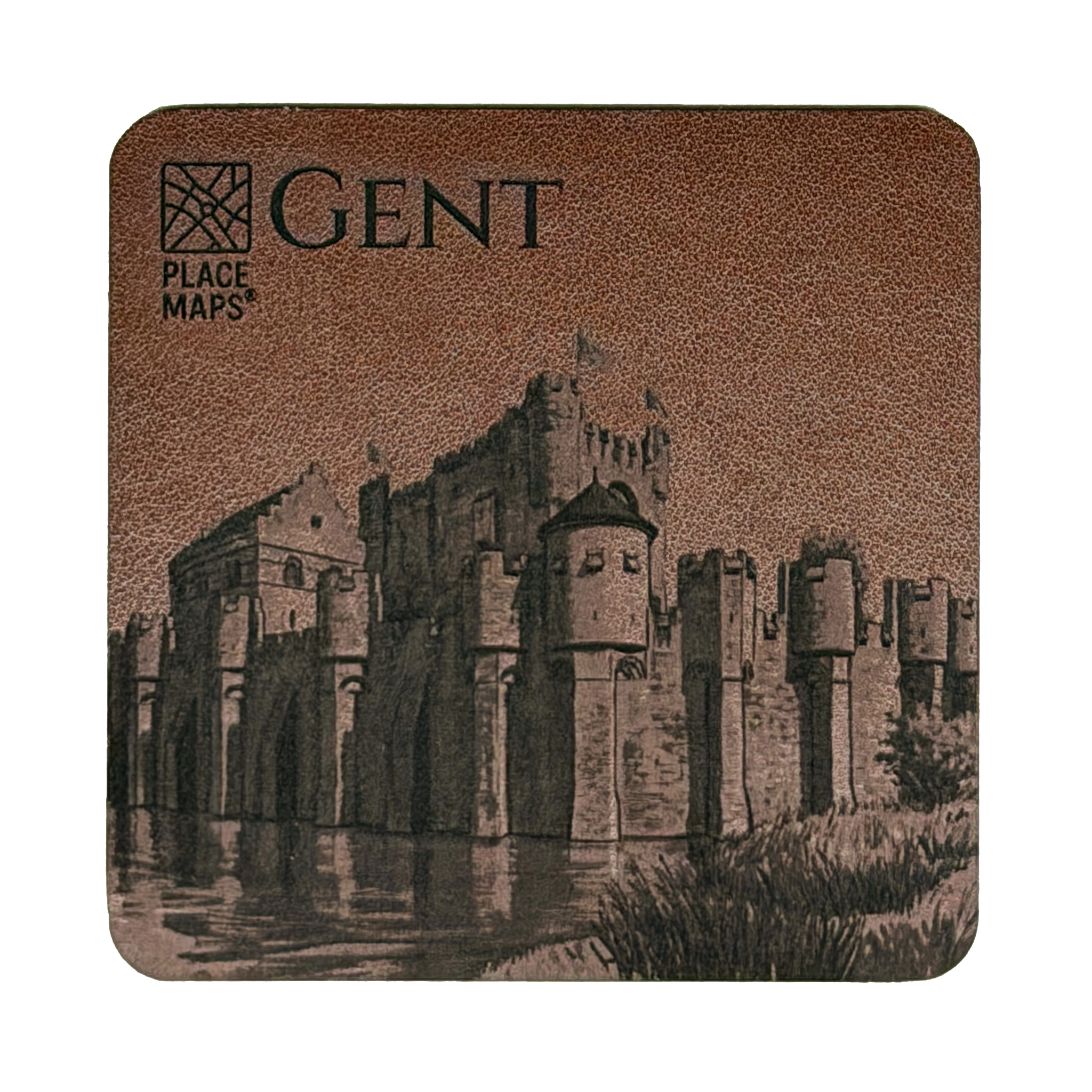 Place Maps Onderzetter Kastanjebruin - Gent: Artevelde