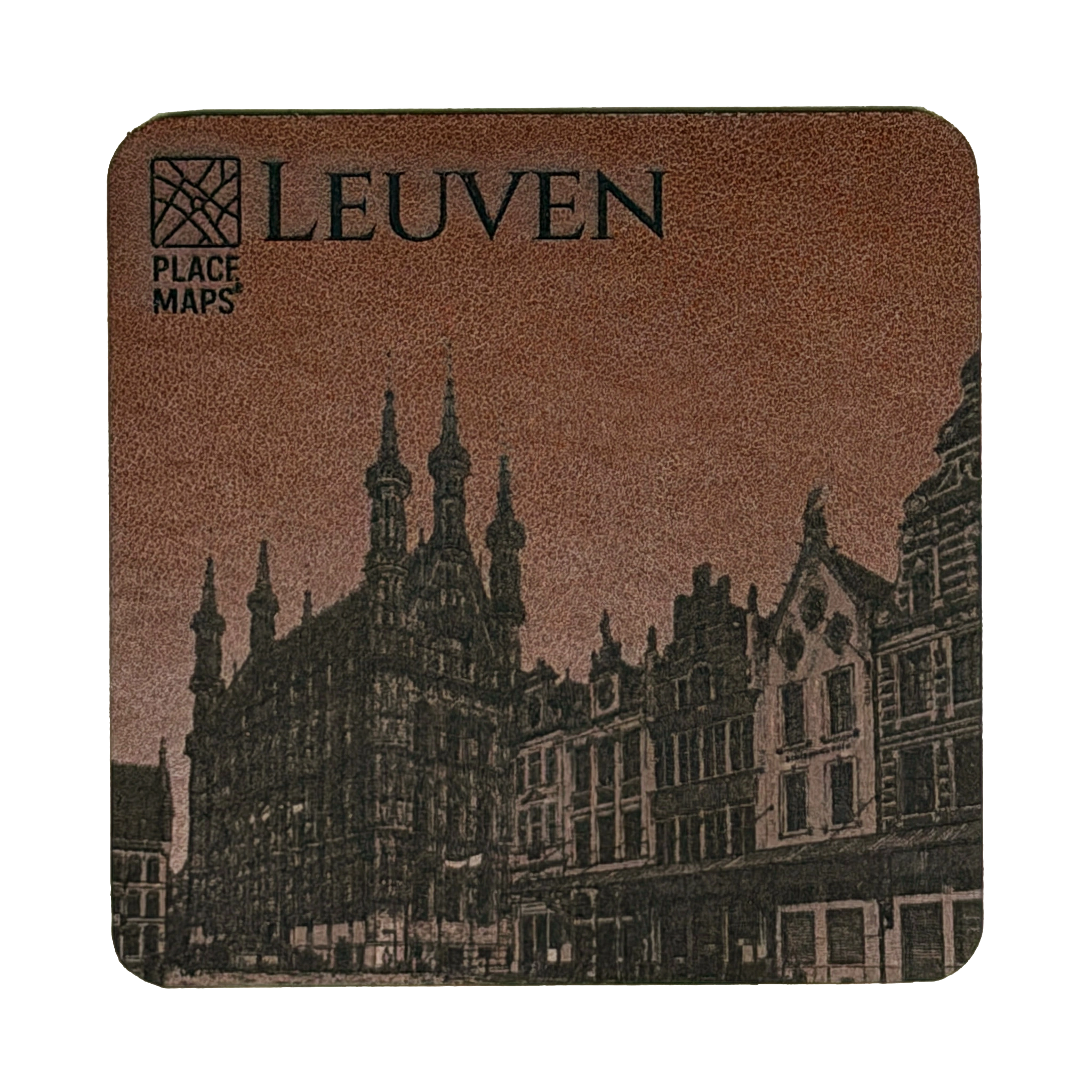 Place Maps Onderzetter Kastanjebruin - Gent: Gravensteen