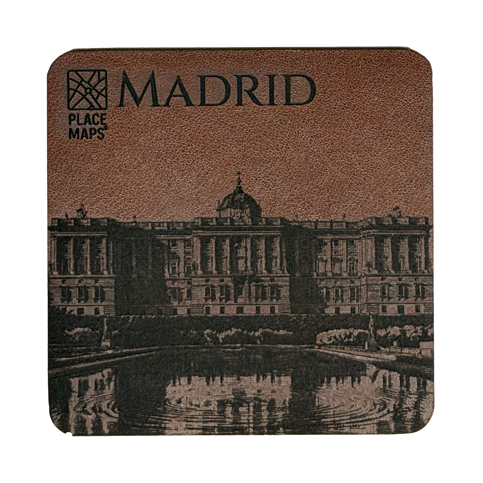 Place Maps Onderzetter Kastanjebruin - Madrid