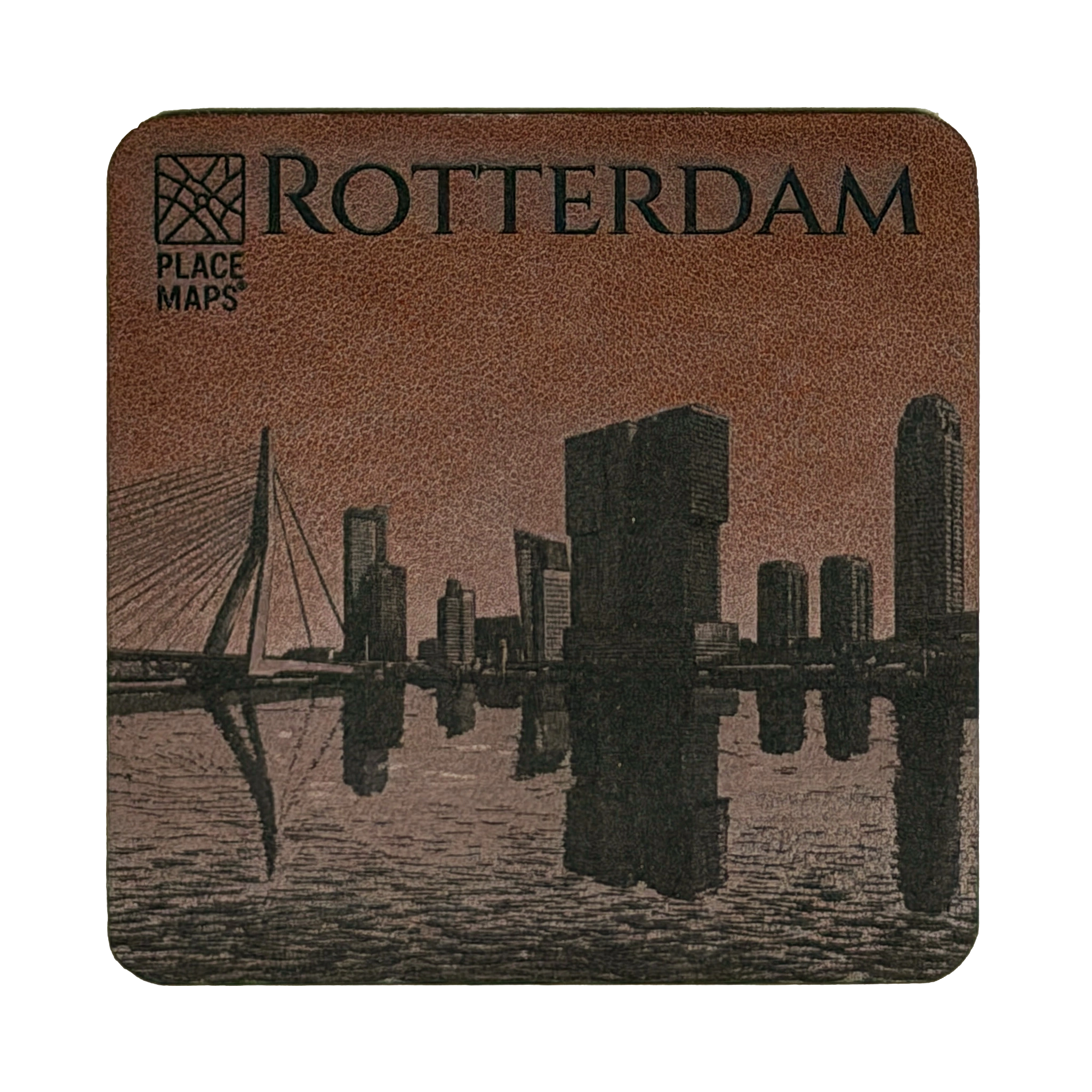 Place Maps Onderzetter Kastanjebruin - Gent: Lam Gods