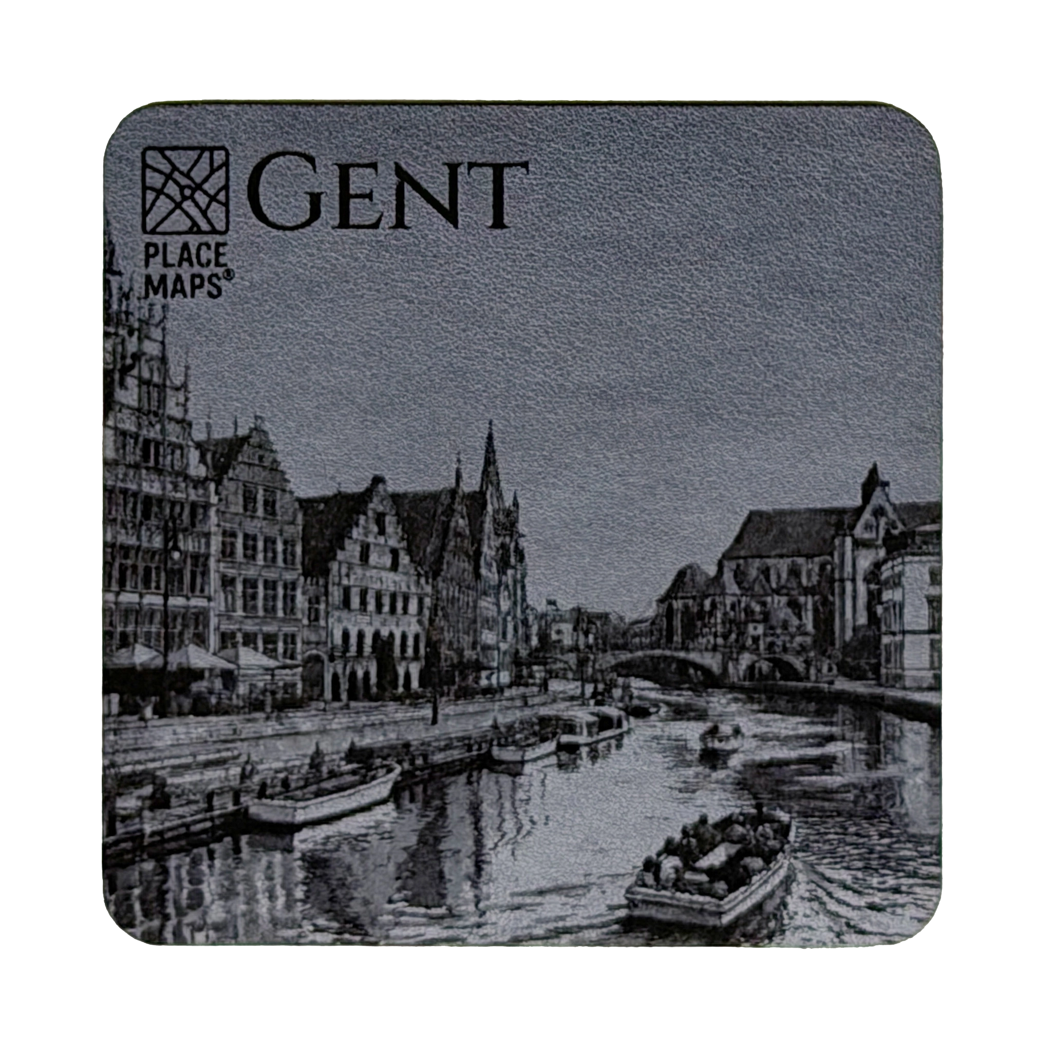 Place Maps Onderzetter Leigrijs - Gent: 3 Torens