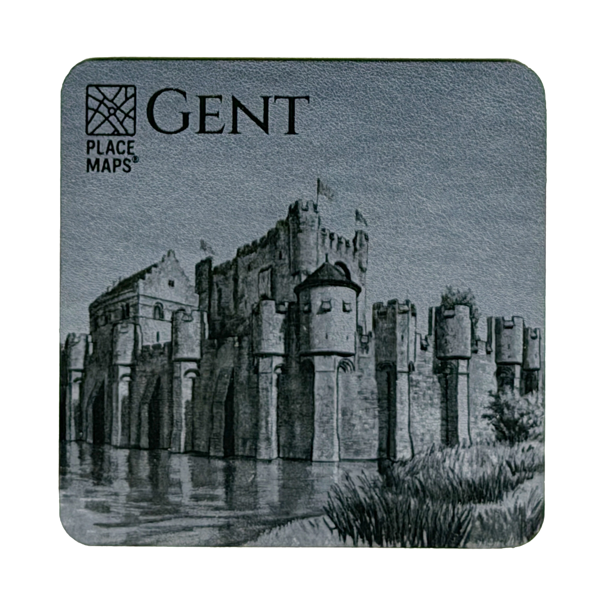 Place Maps Onderzetter Leigrijs - Gent: Lam Gods