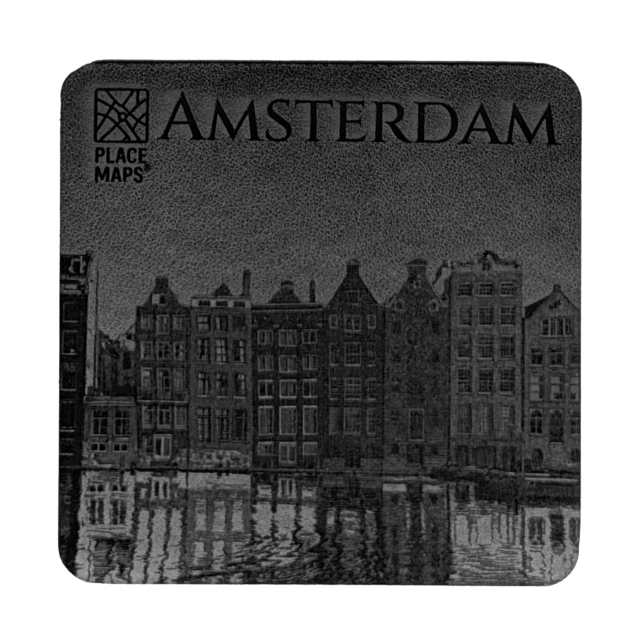 Place Maps Onderzetter Zwart - Gent: Lam Gods
