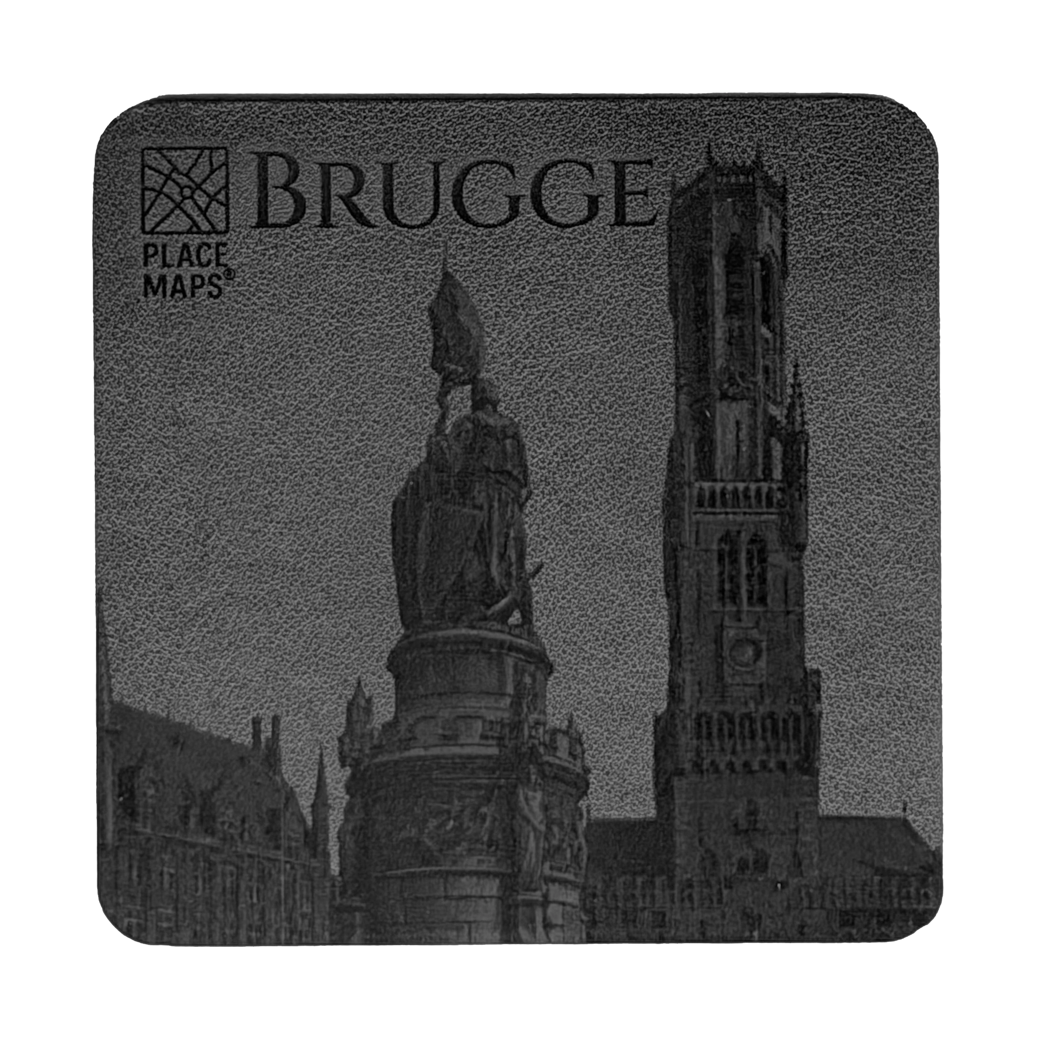 Place Maps Onderzetter Zwart - Brussel