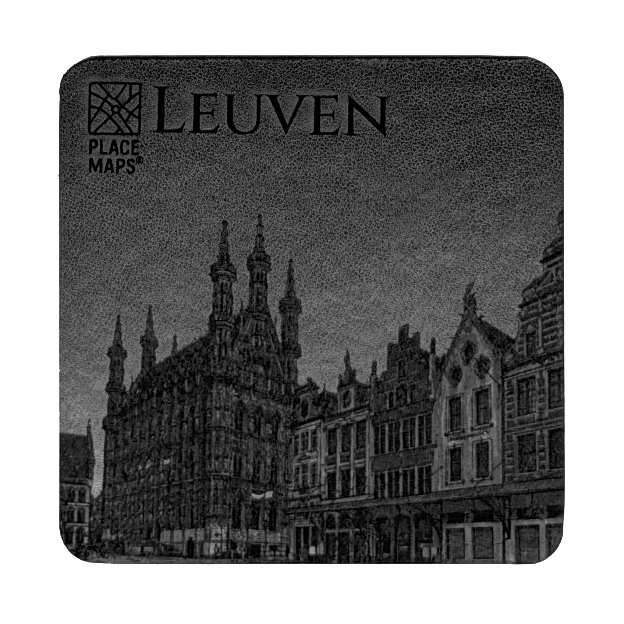 Place Maps Onderzetter Zwart - Brugge