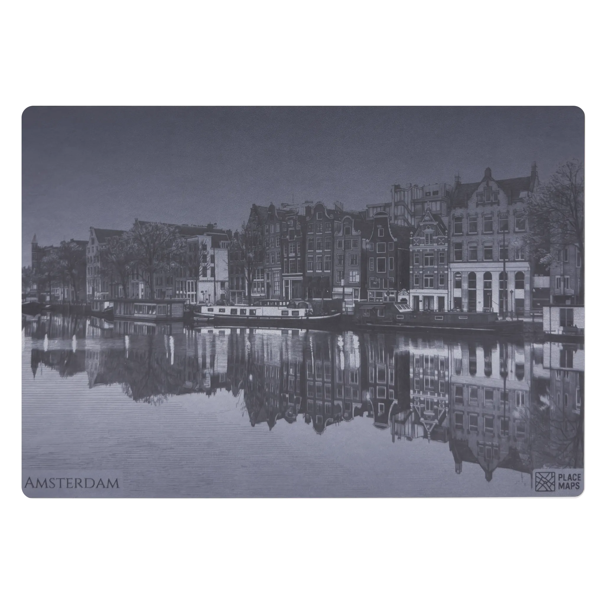 Leren Placemat Skyline Amsterdam - Dancing Houses