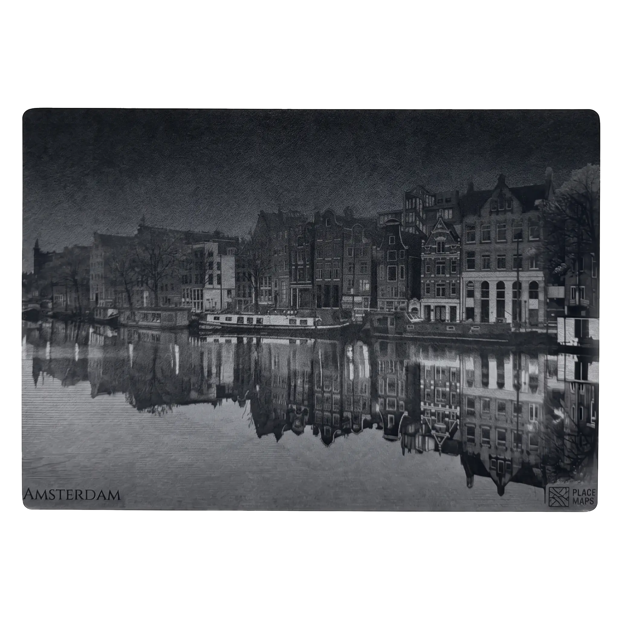 Leren Placemat Skyline Amsterdam - Dancing Houses