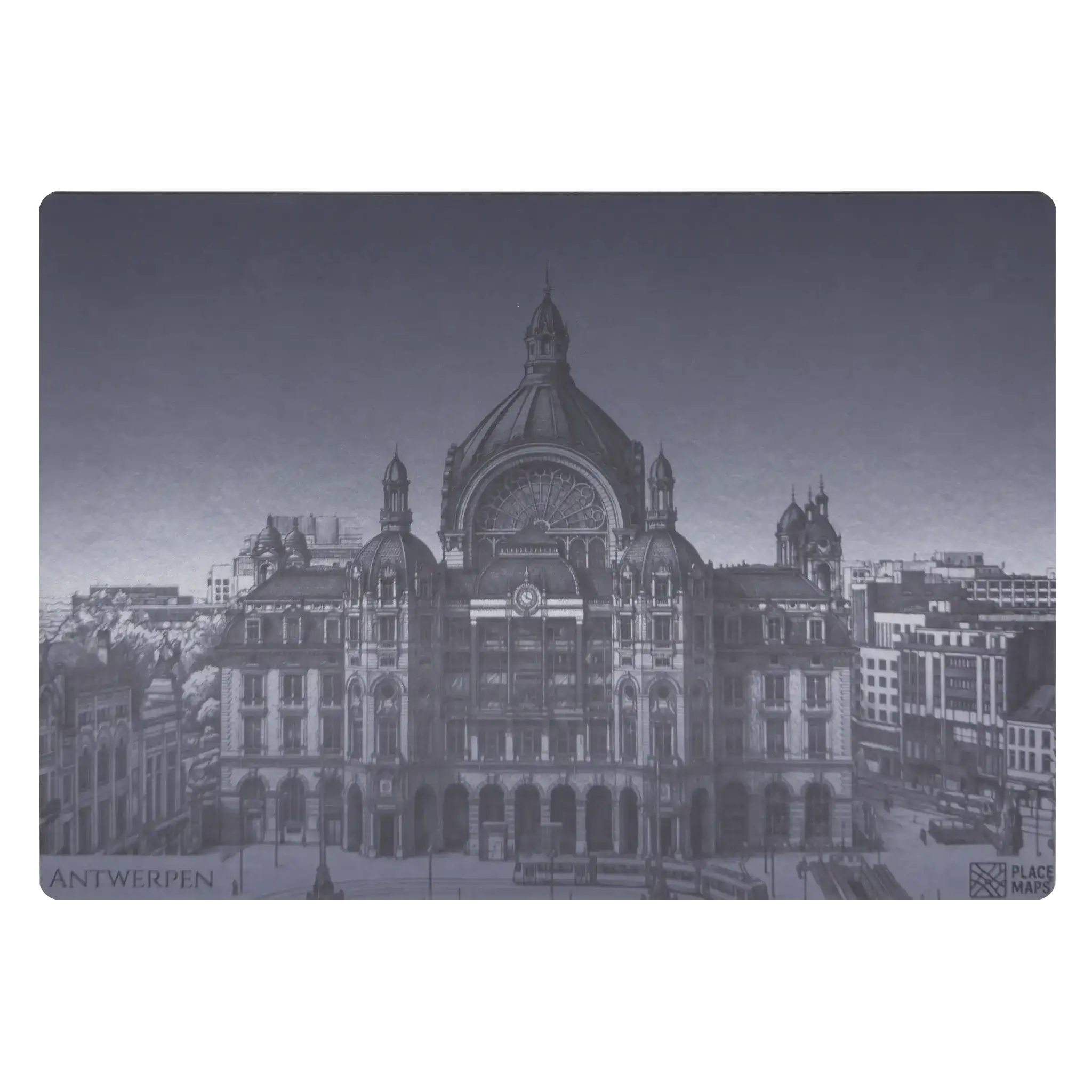 Leren Placemat Skyline Antwerpen - Centraal Station
