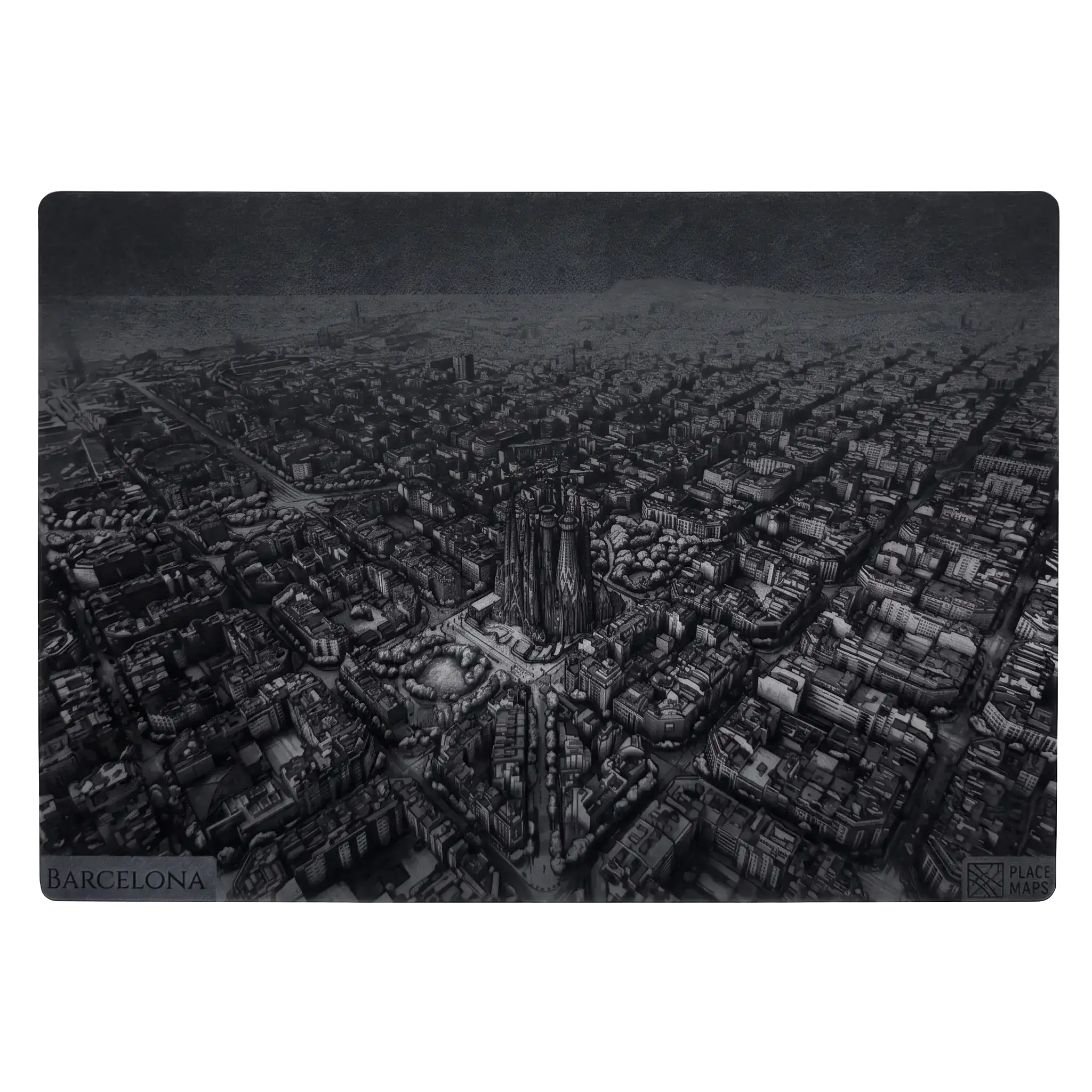 Leren Placemat Skyline Barcelona - Sagrada Família