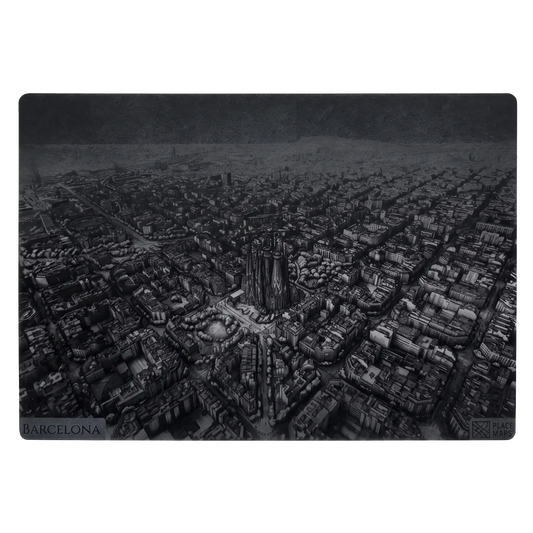 Leren Placemat Skyline Barcelona - Sagrada Família