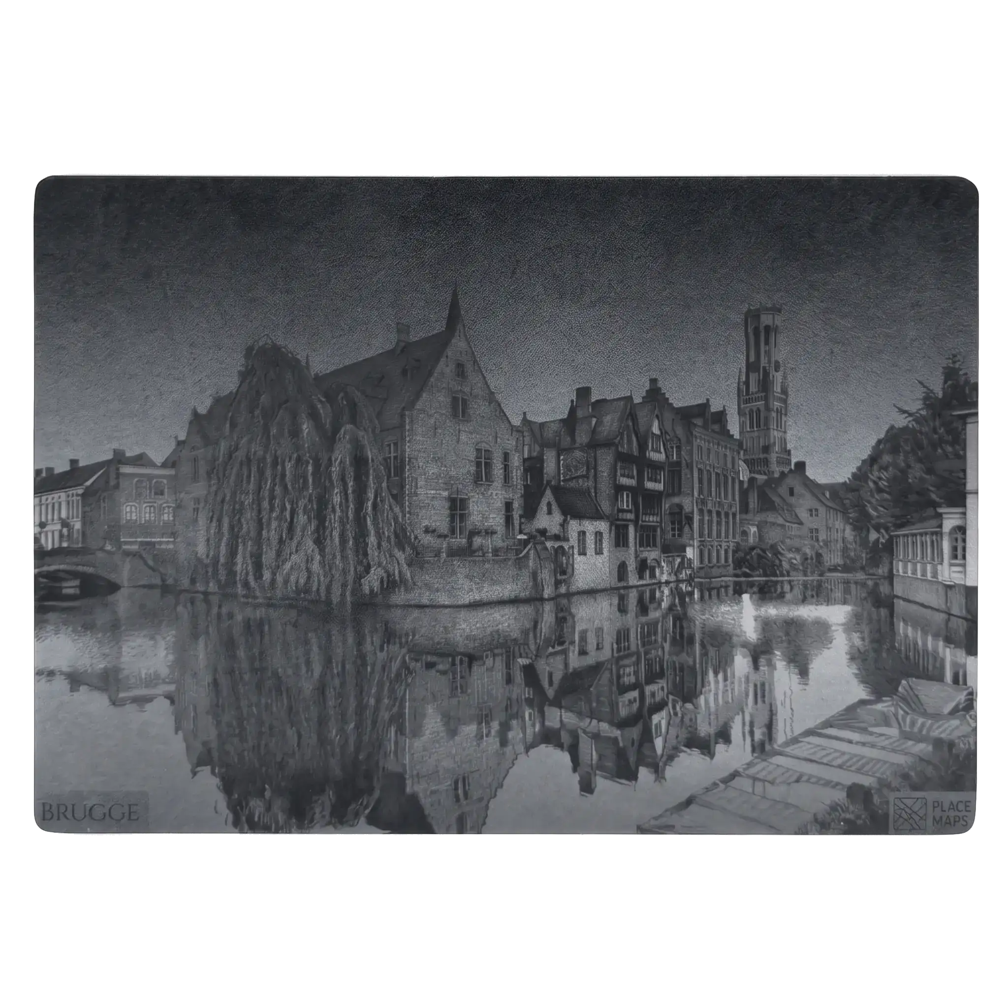 Leren Placemat Skyline Brugge - Belfort