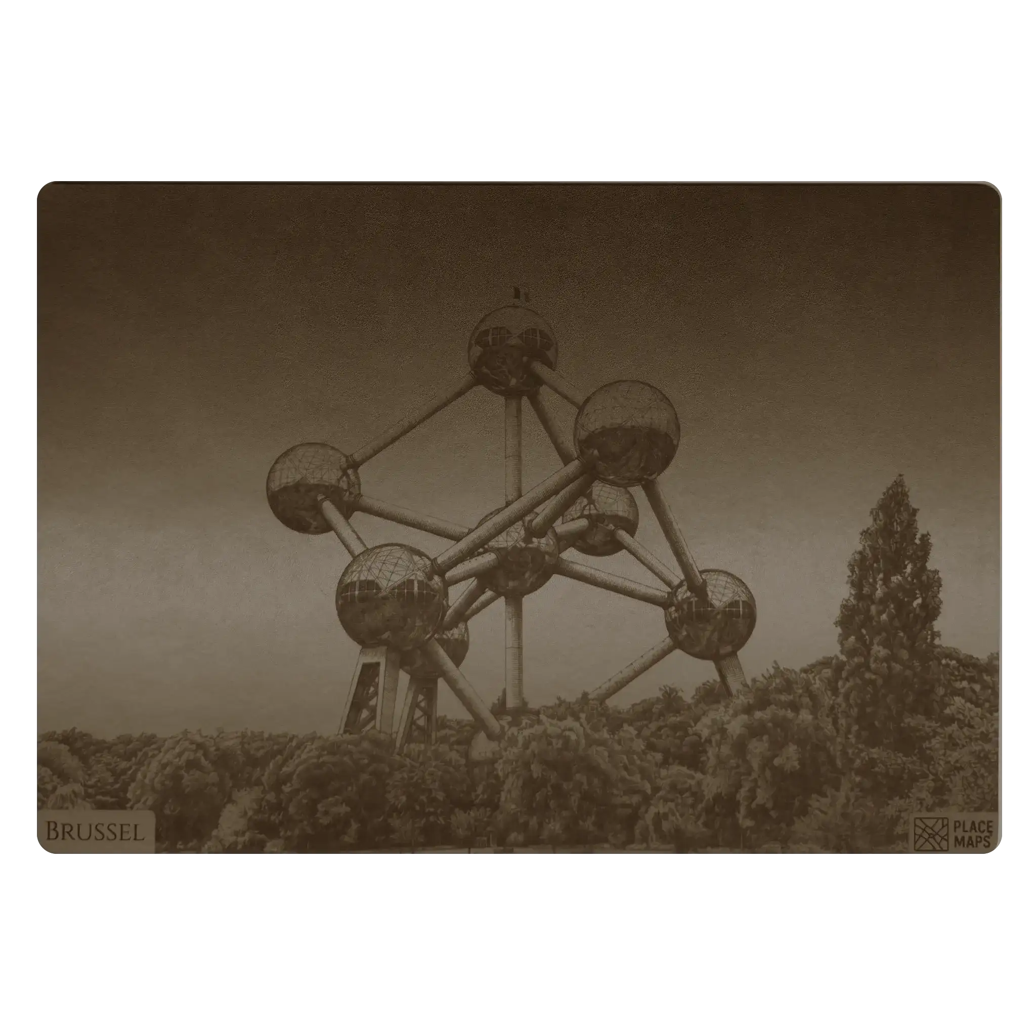 Leren Placemat Skyline Brussel - Atomium