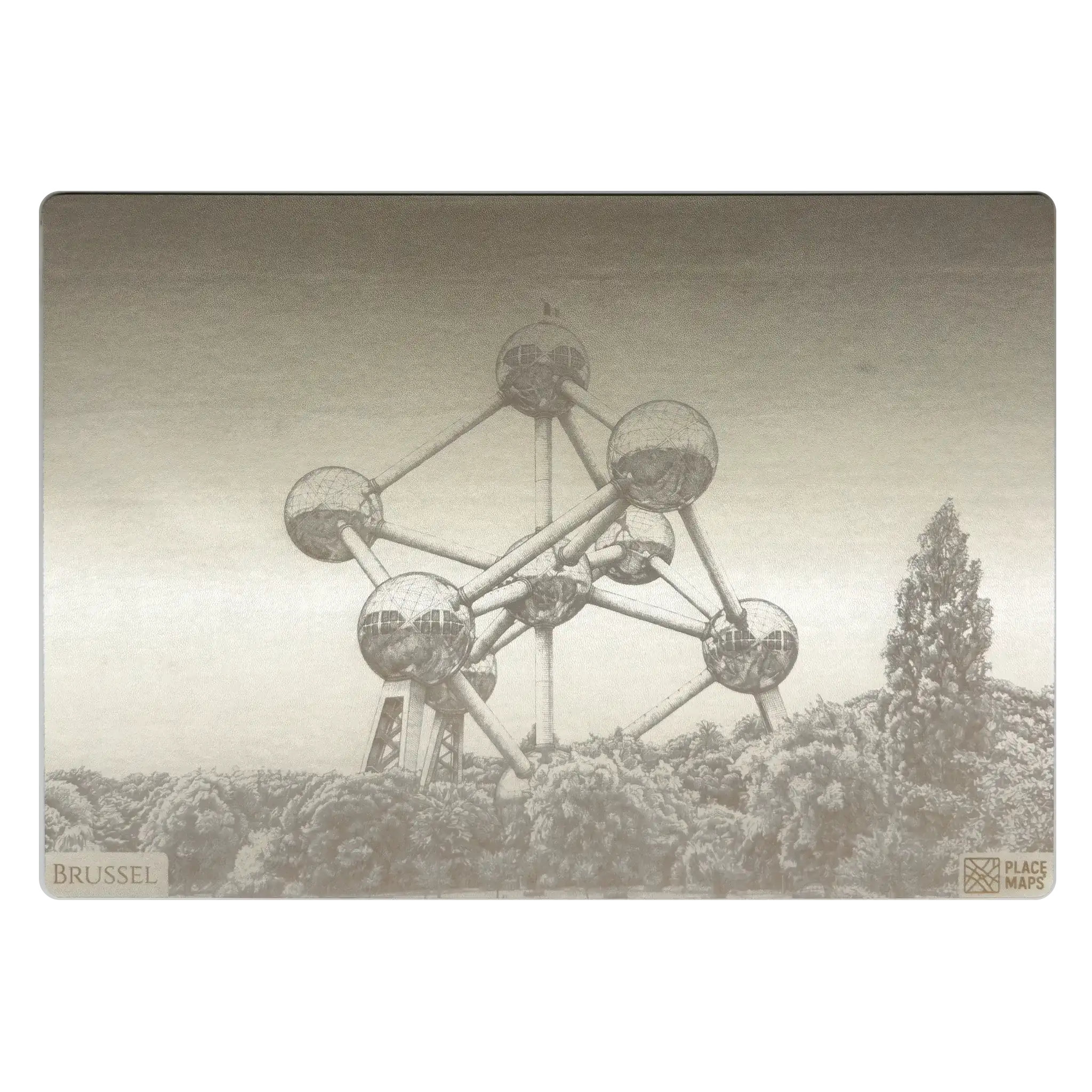 Leren Placemat Skyline Brussel - Atomium