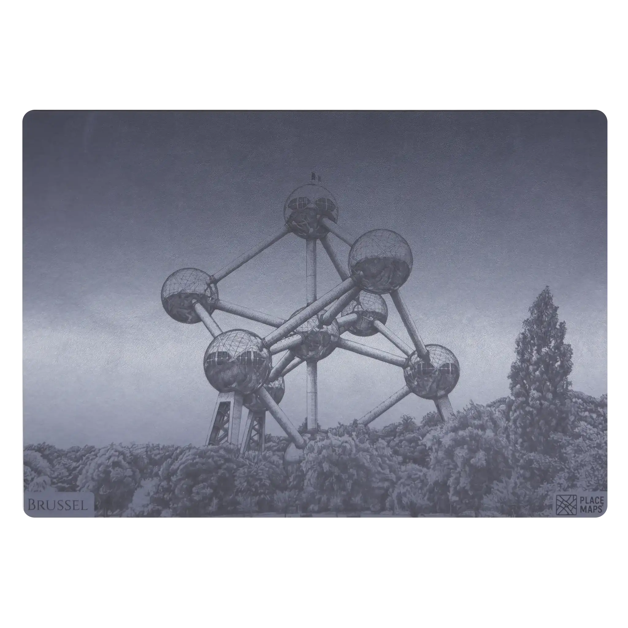 Leren Placemat Skyline Brussel - Atomium