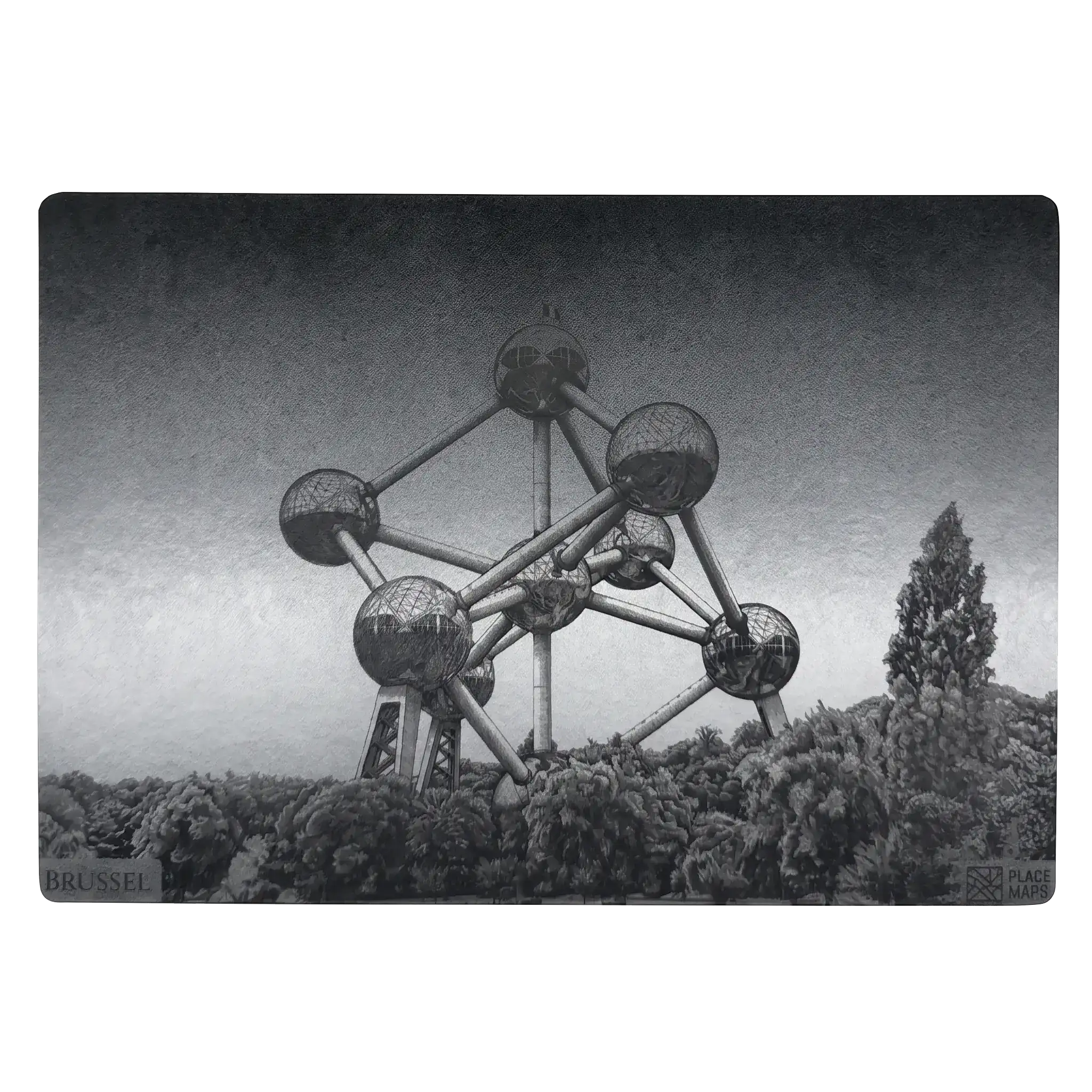 Leren Placemat Skyline Brussel - Atomium
