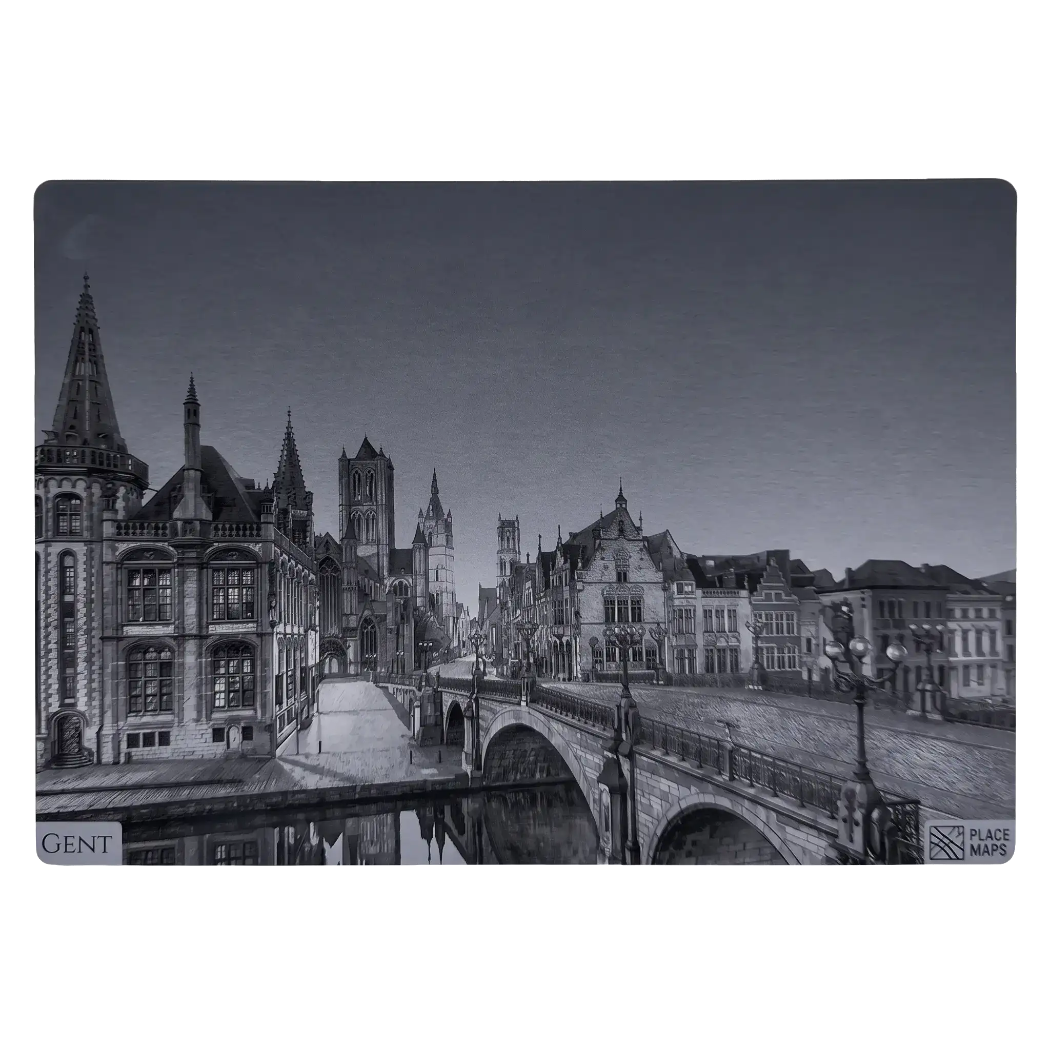 Leren Placemat Skyline Gent - Drie Torens