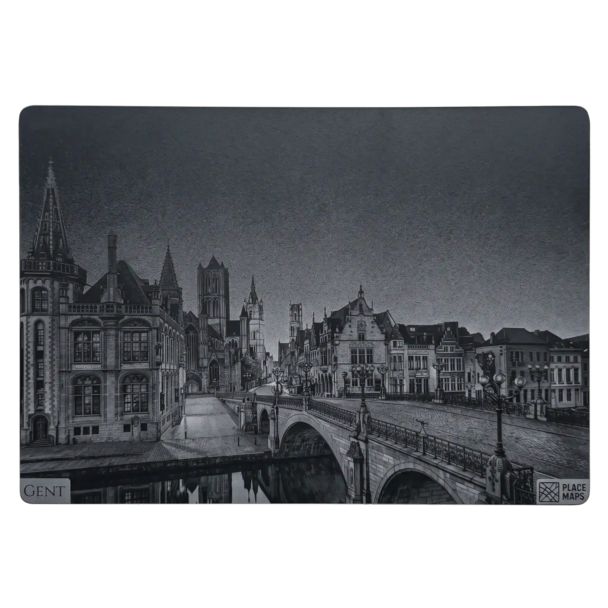 Leren Placemat Skyline Gent - Drie Torens