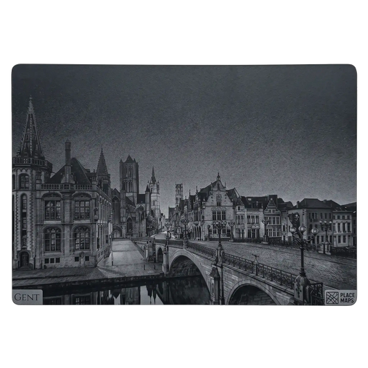 Leren Placemat Skyline Gent - Drie Torens