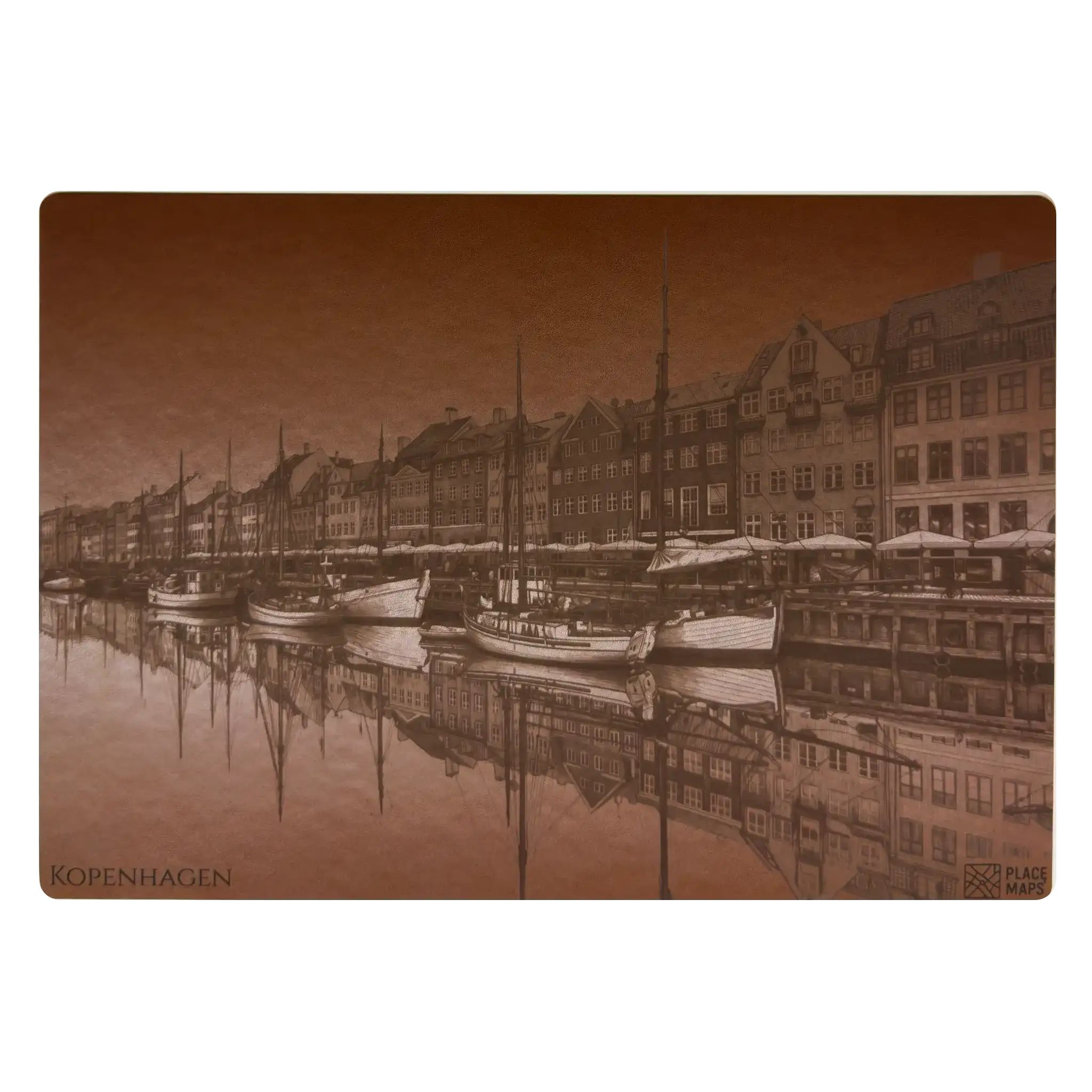 Leren Placemat Skyline Kopenhagen - Nyhavn