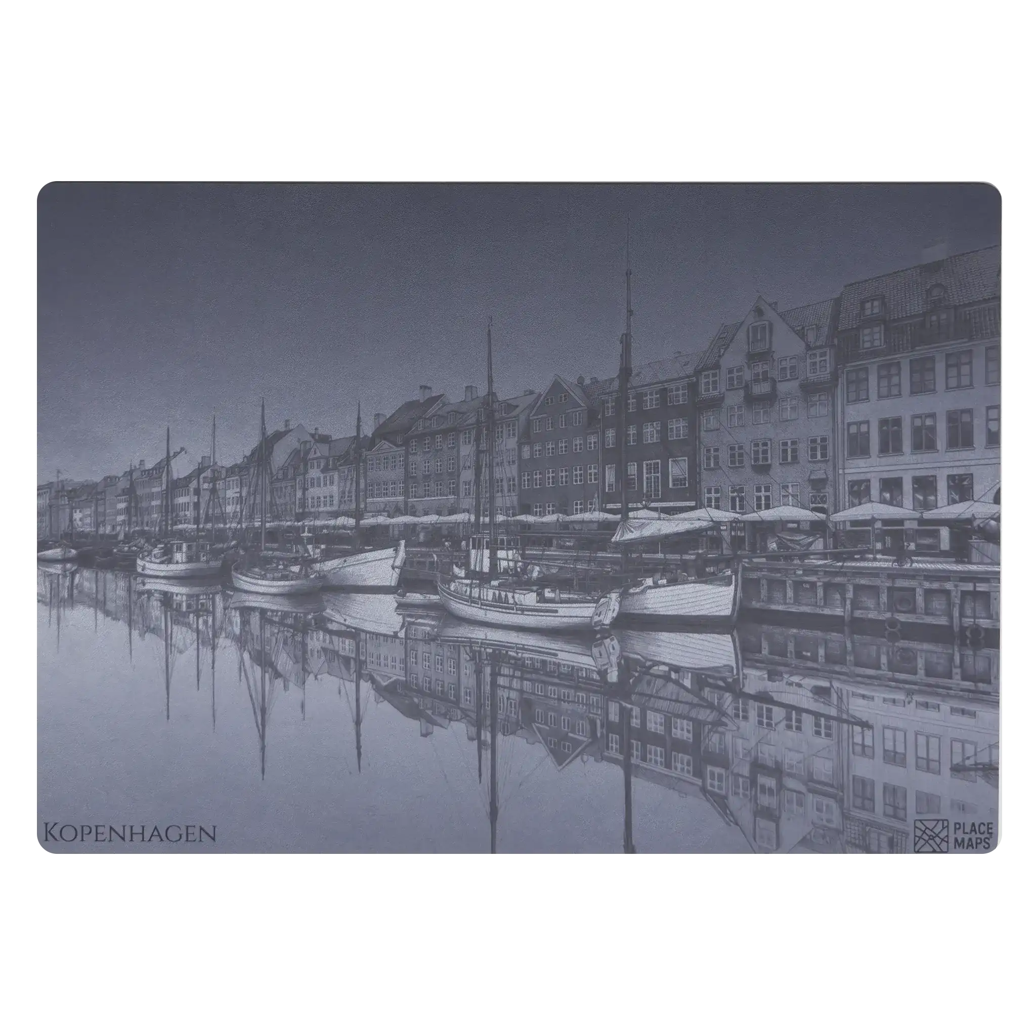 Leren Placemat Skyline Kopenhagen - Nyhavn