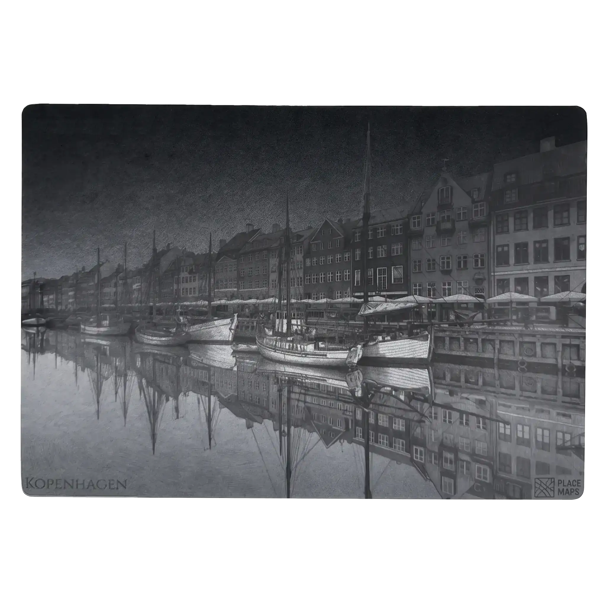 Leren Placemat Skyline Kopenhagen - Nyhavn