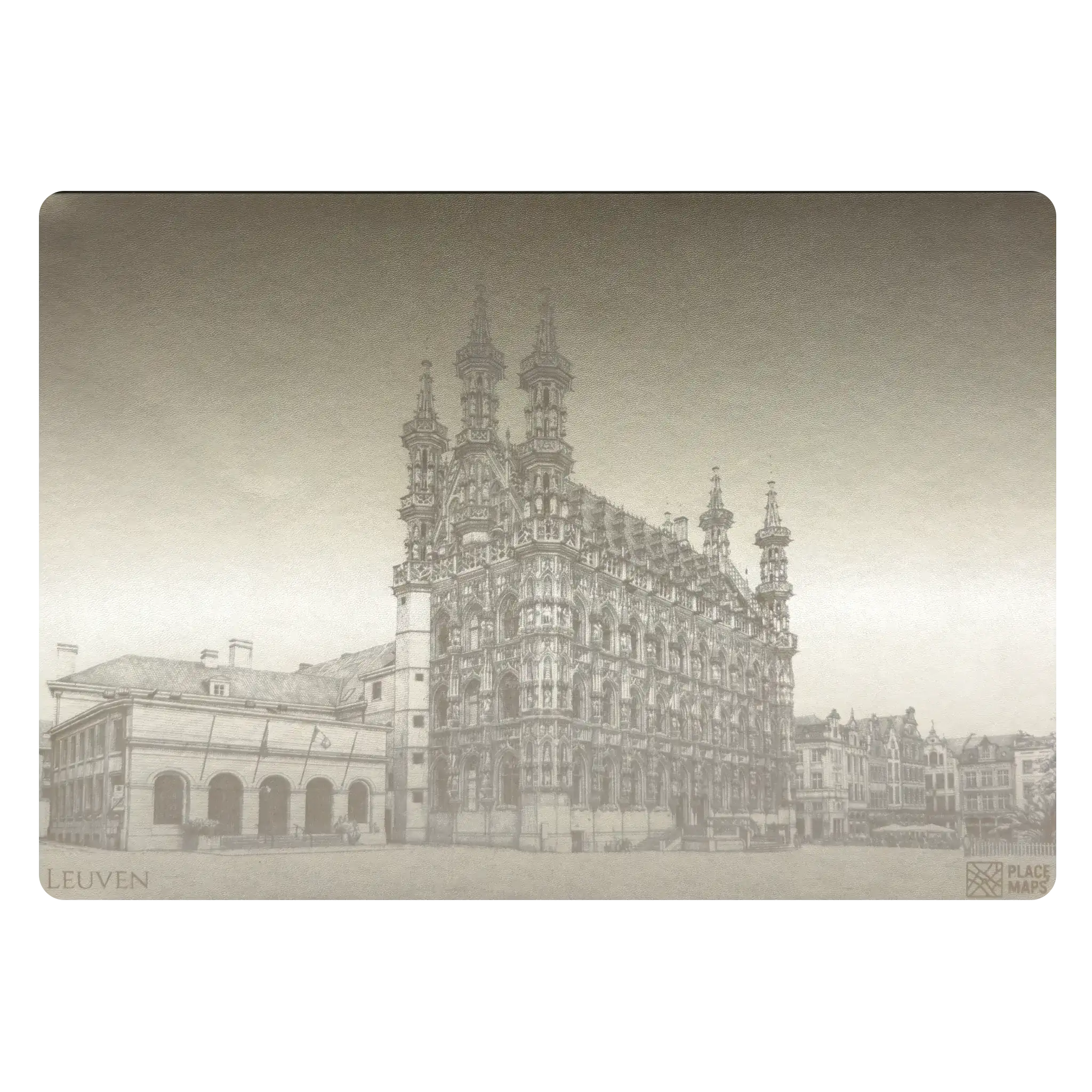 Leren Placemat Skyline Leuven - Stadhuis