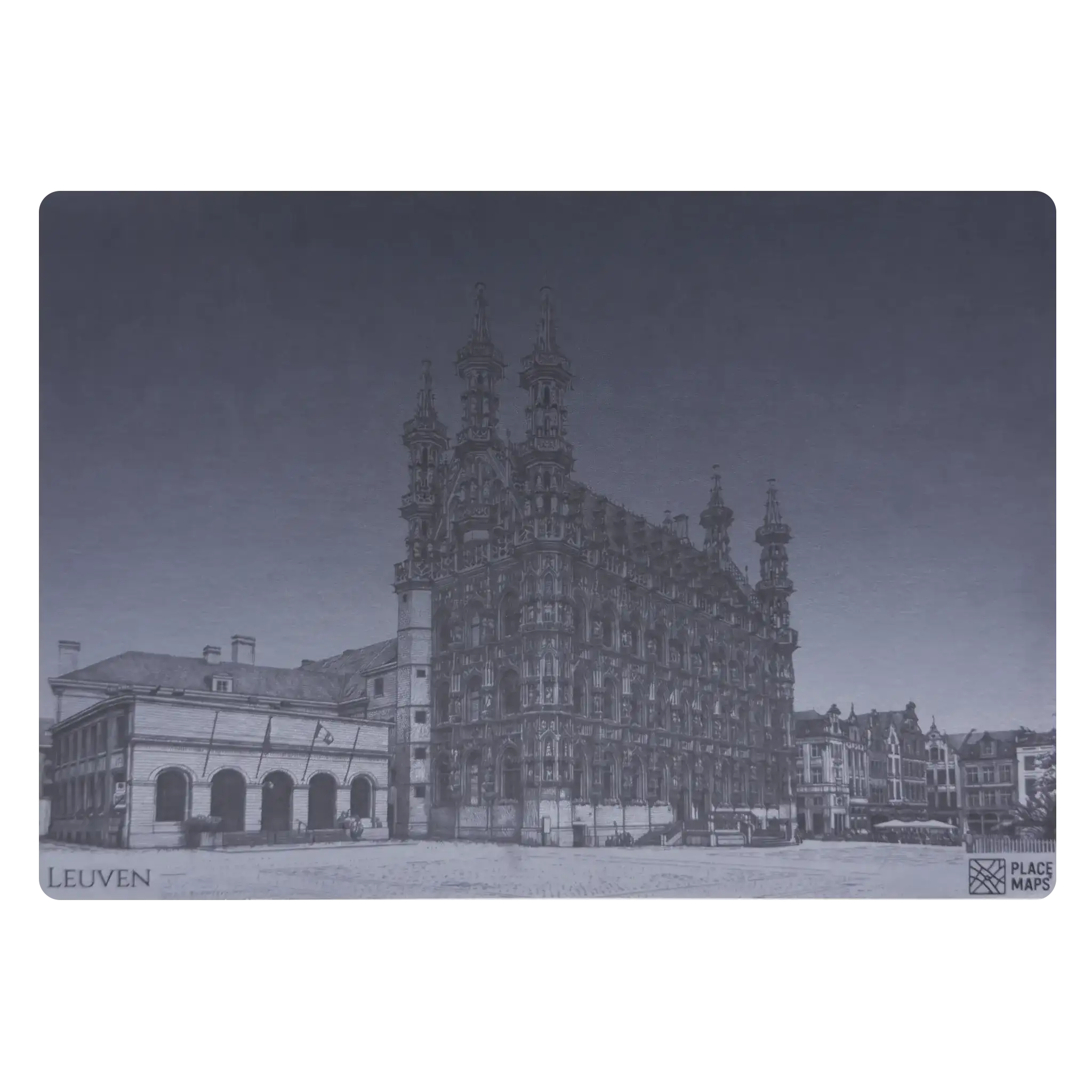 Leren Placemat Skyline Leuven - Stadhuis