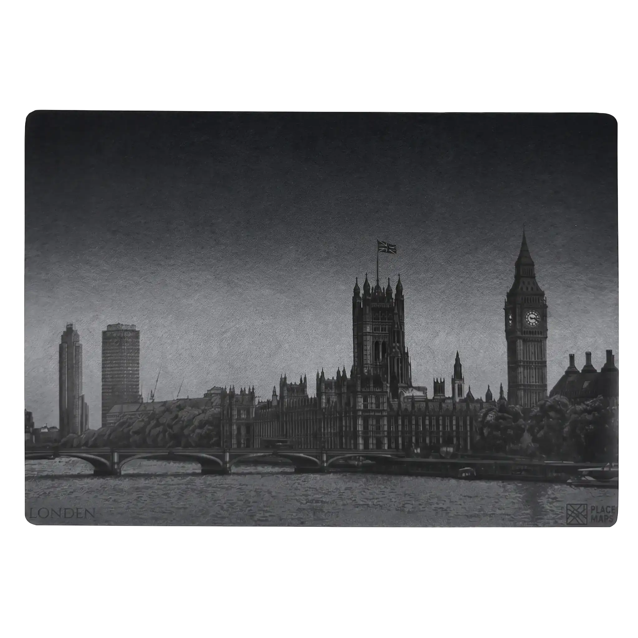 Leren Placemat Skyline Londen - Big Ben & Parlement