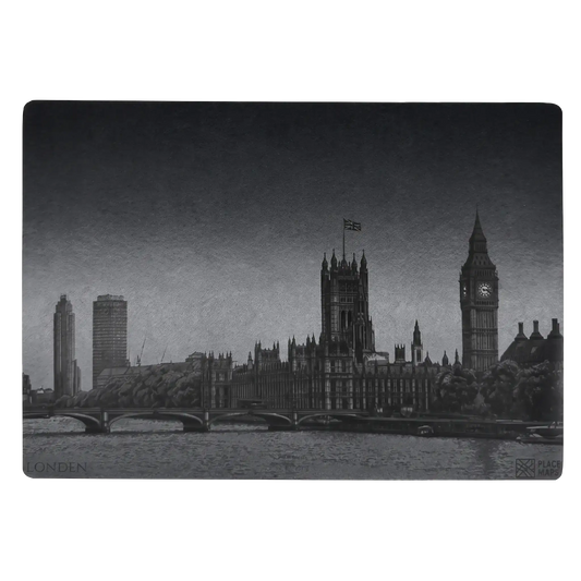 Leren Placemat Skyline Londen - Big Ben & Parlement