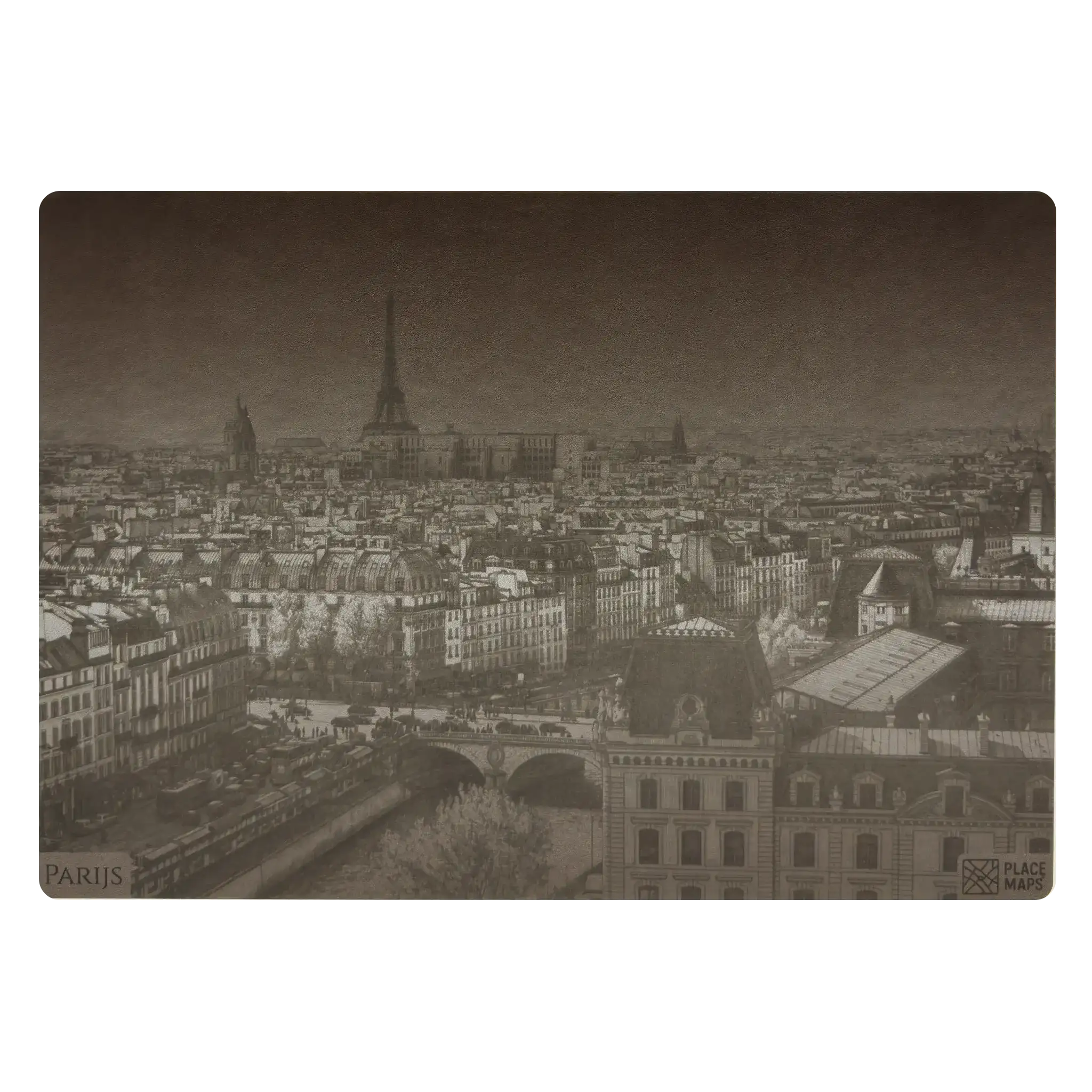 Leren Placemat Skyline Parijs - Eiffeltoren