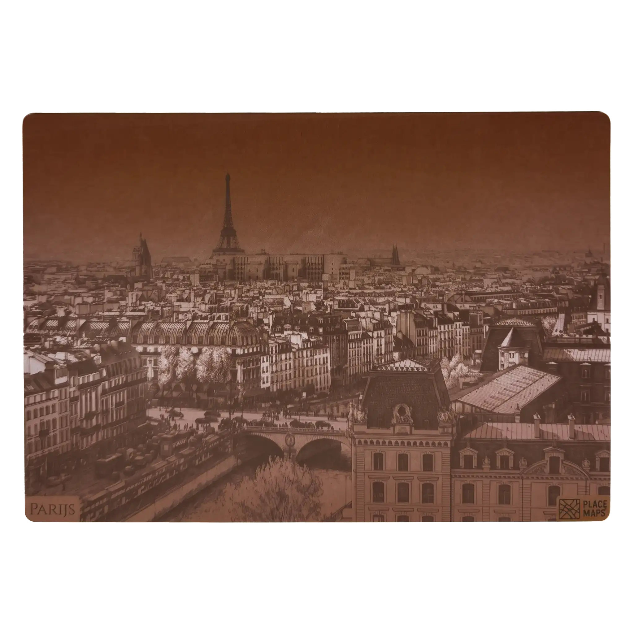 Leren Placemat Skyline Parijs - Eiffeltoren